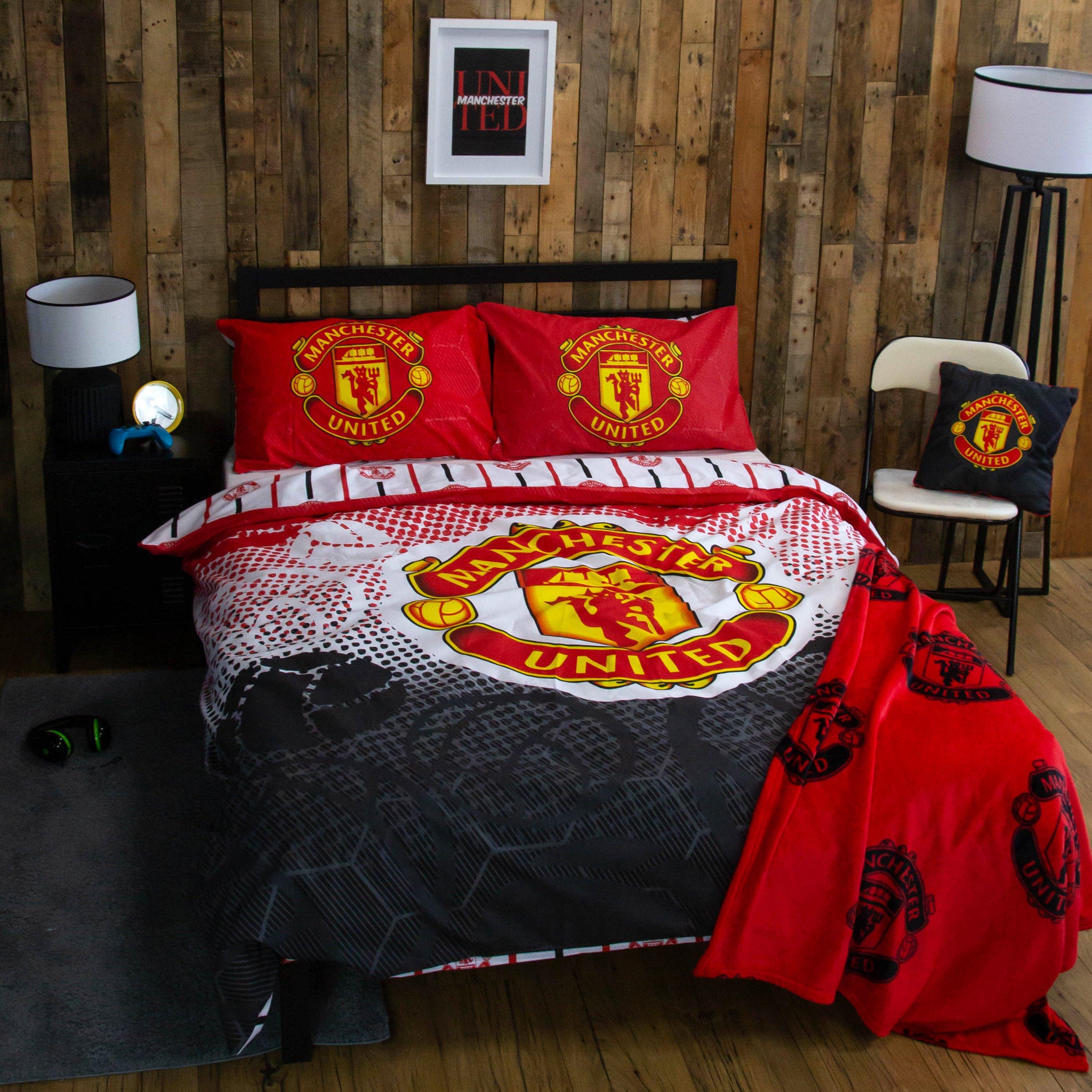 Multi Colou - Team - Man United FC Double Panel Duvet - 1