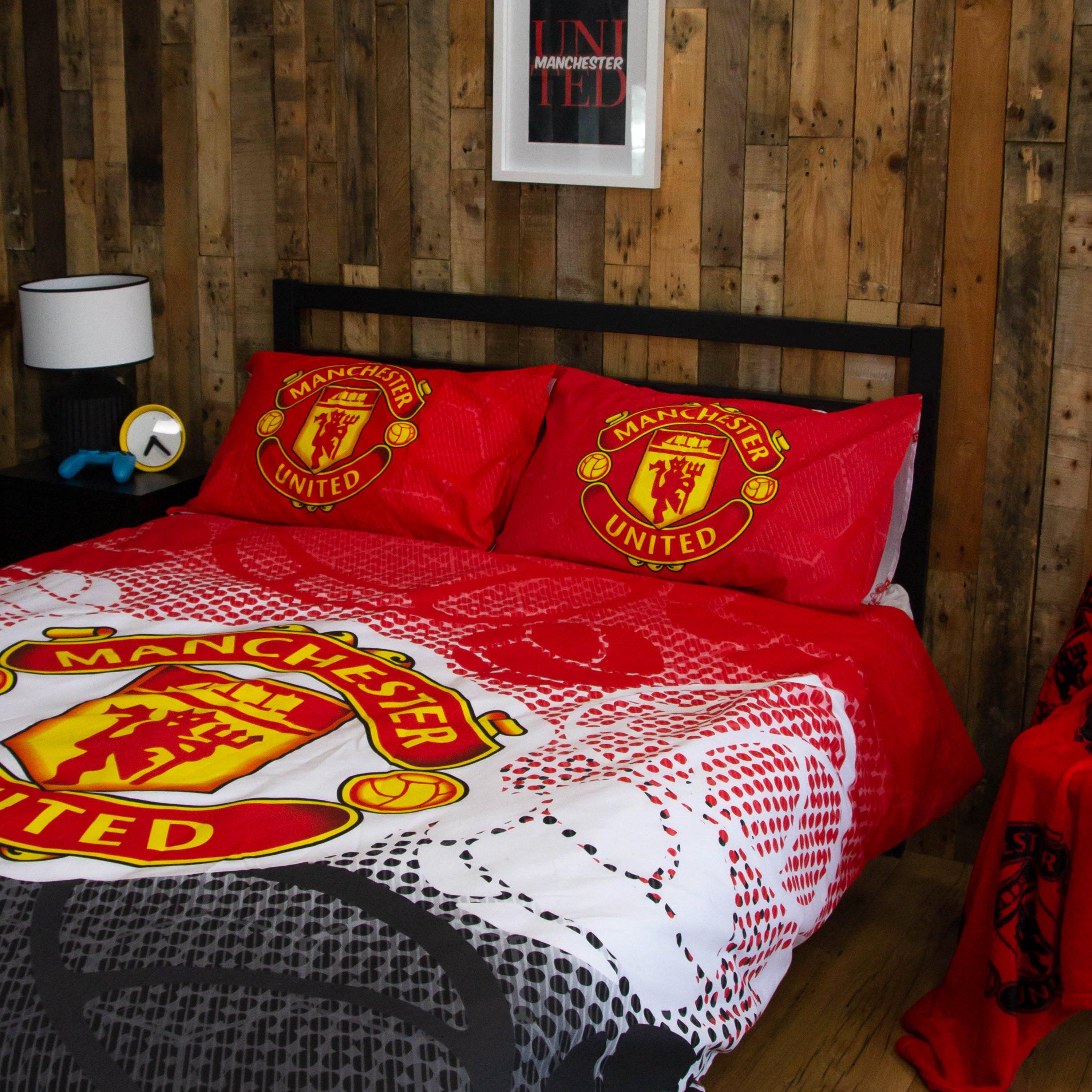 Multi Colou - Team - Man United FC Double Panel Duvet - 2
