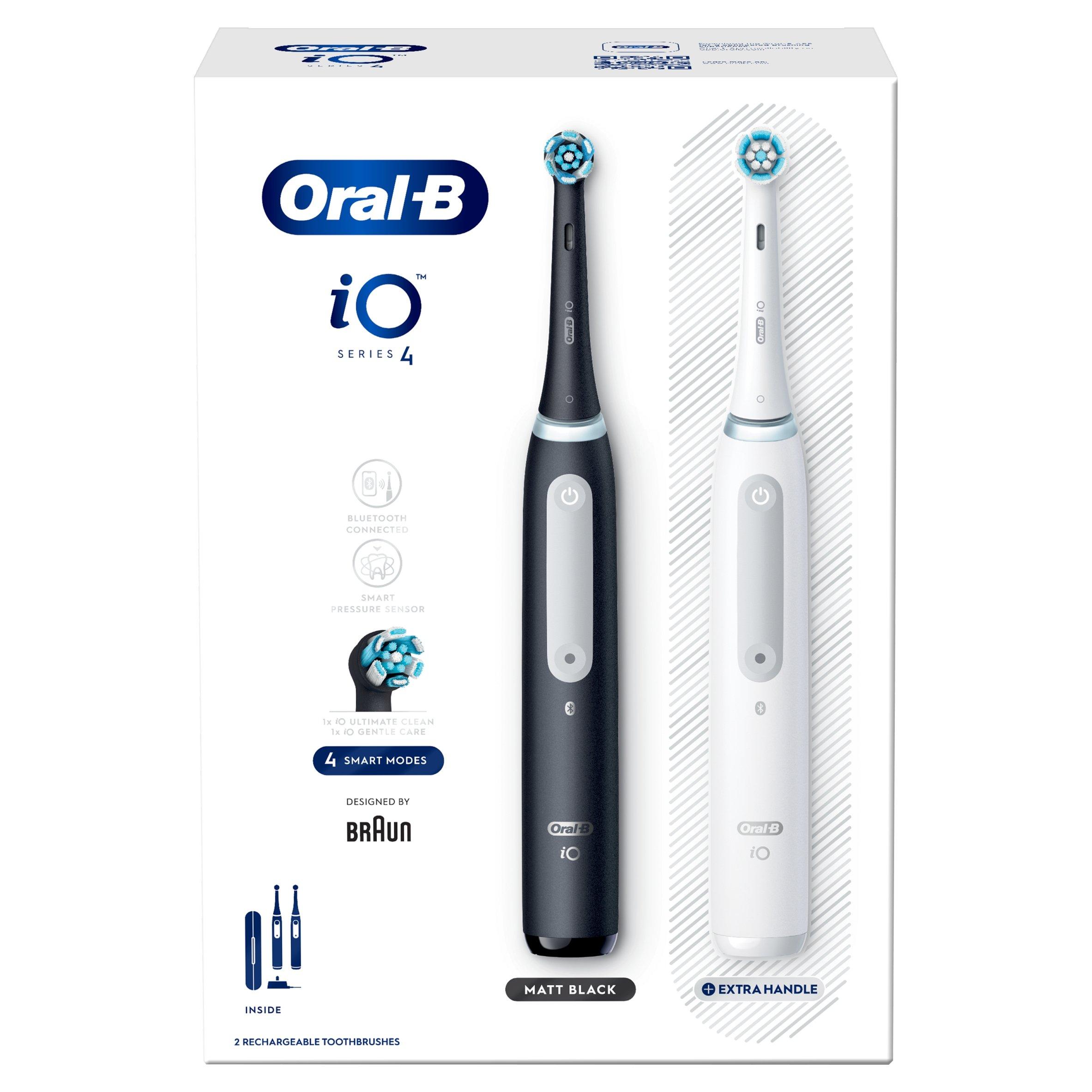 Oral B | Oral-B iO4 Matte Black & White (Duo Pack) | FRASERS