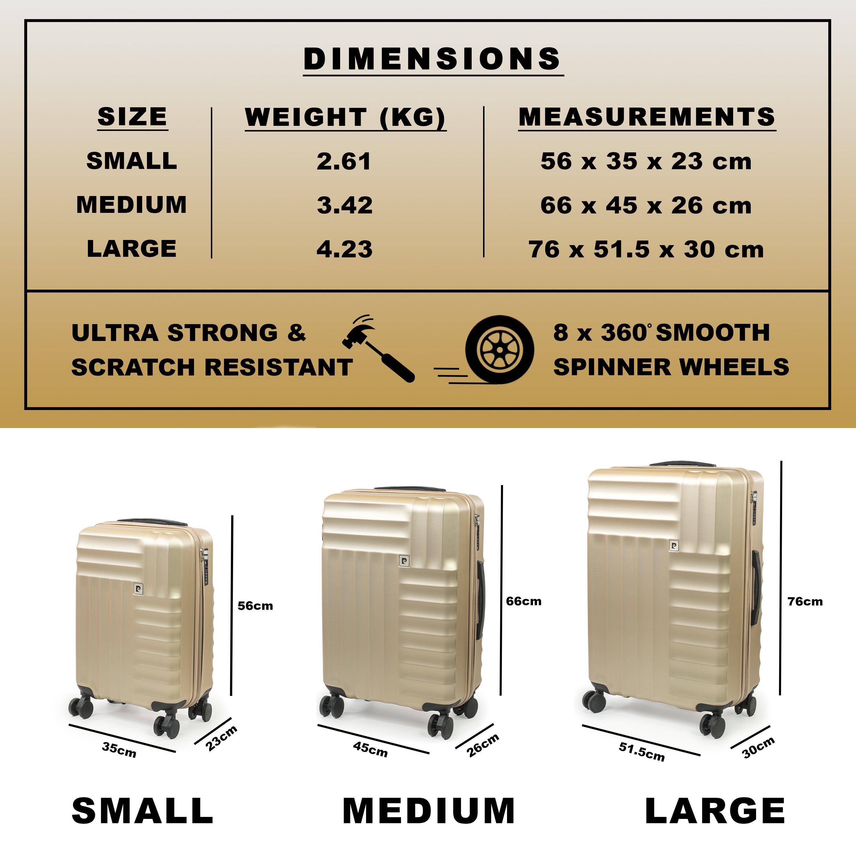 Champagne - Pierre Cardin - Soleil Hard Shell Suitcase Medium Wheeled Luggage - 7