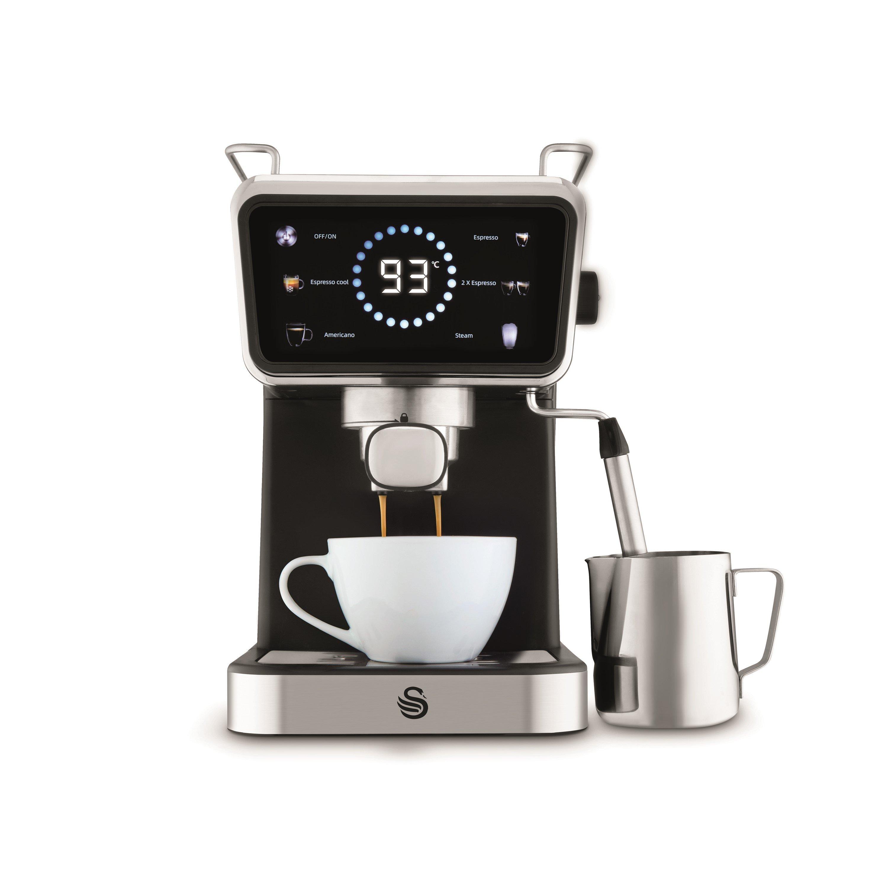 Black - Swan - Swan Pump Espresso Digital Coffee Machine - 1