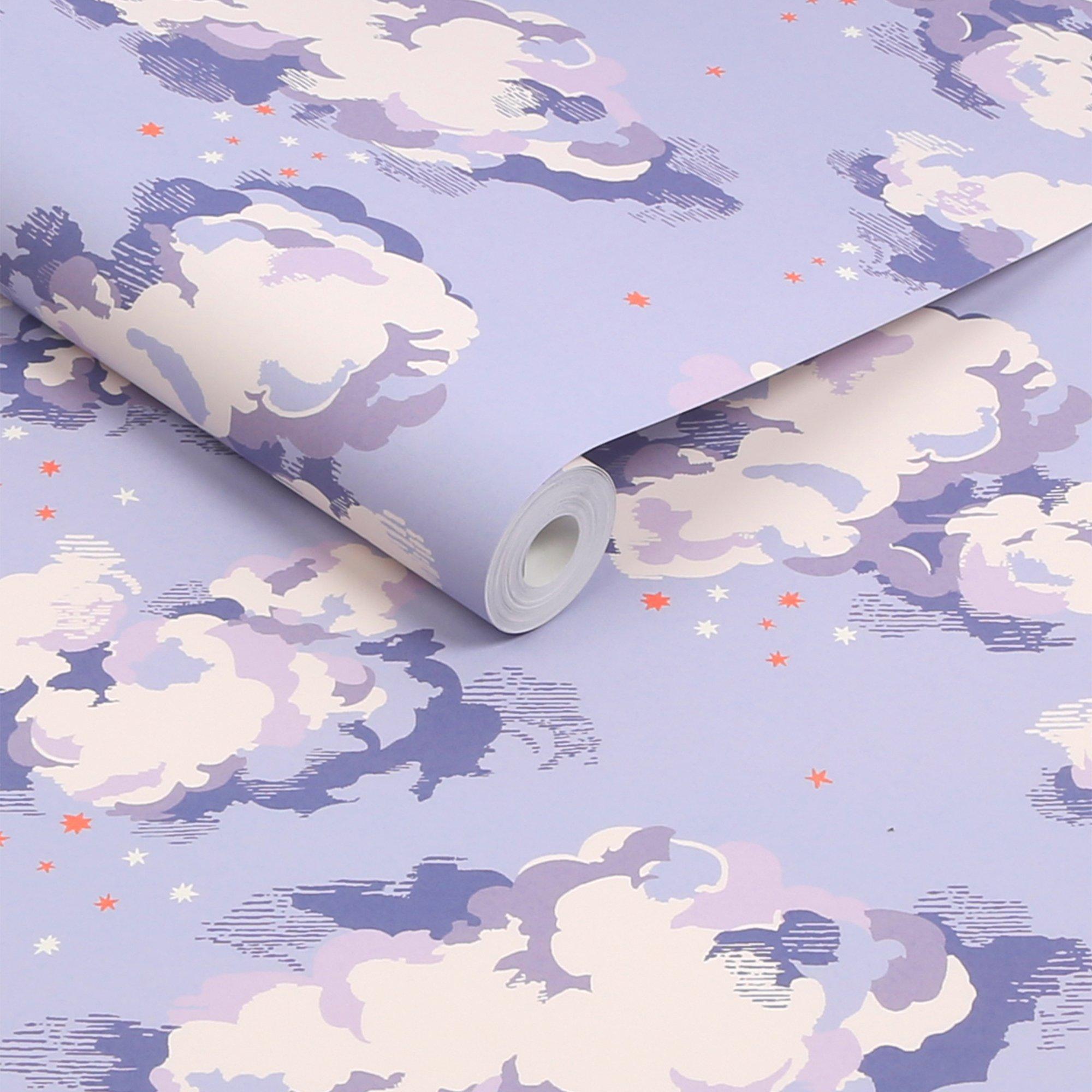 Violet - Cath Kidston - Cath Kidston Silver Linings Violet Wallpaper - 3