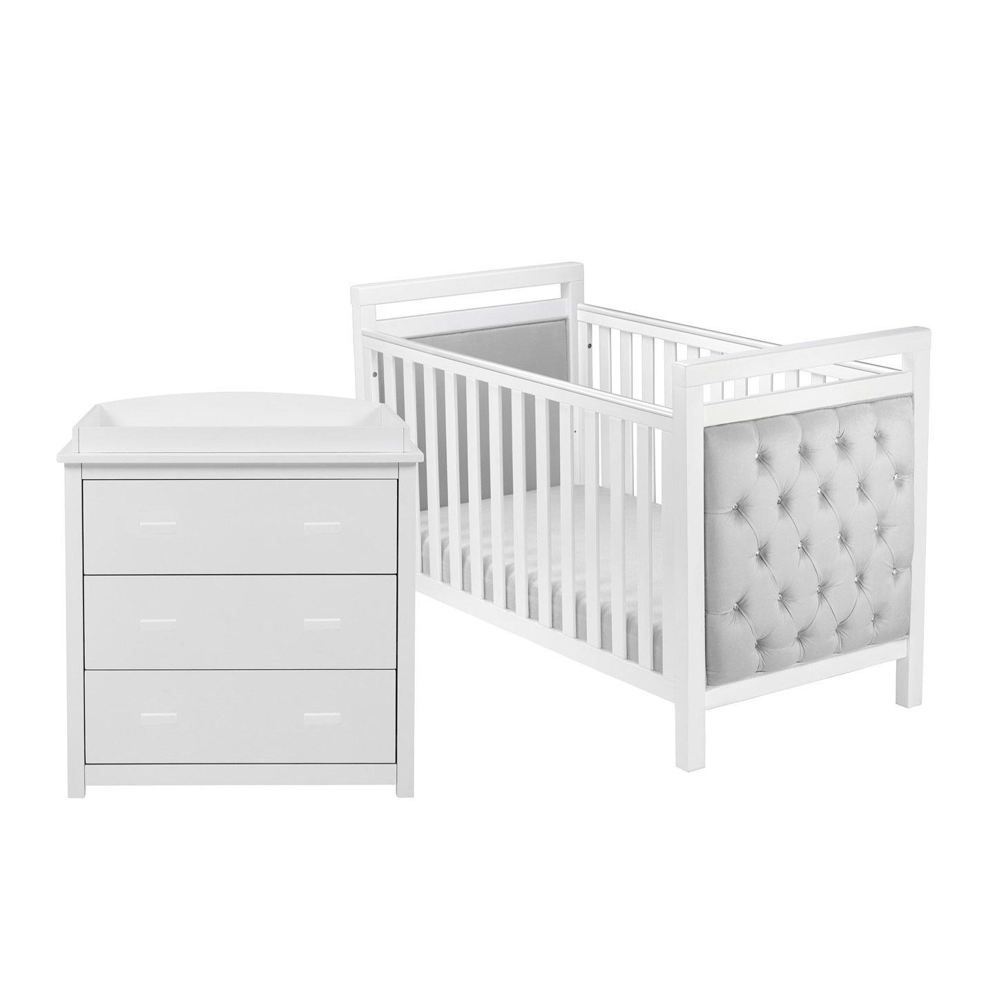 Babymore  Newborn Velvet Deluxe 2 Piece Room Set - White - Variable