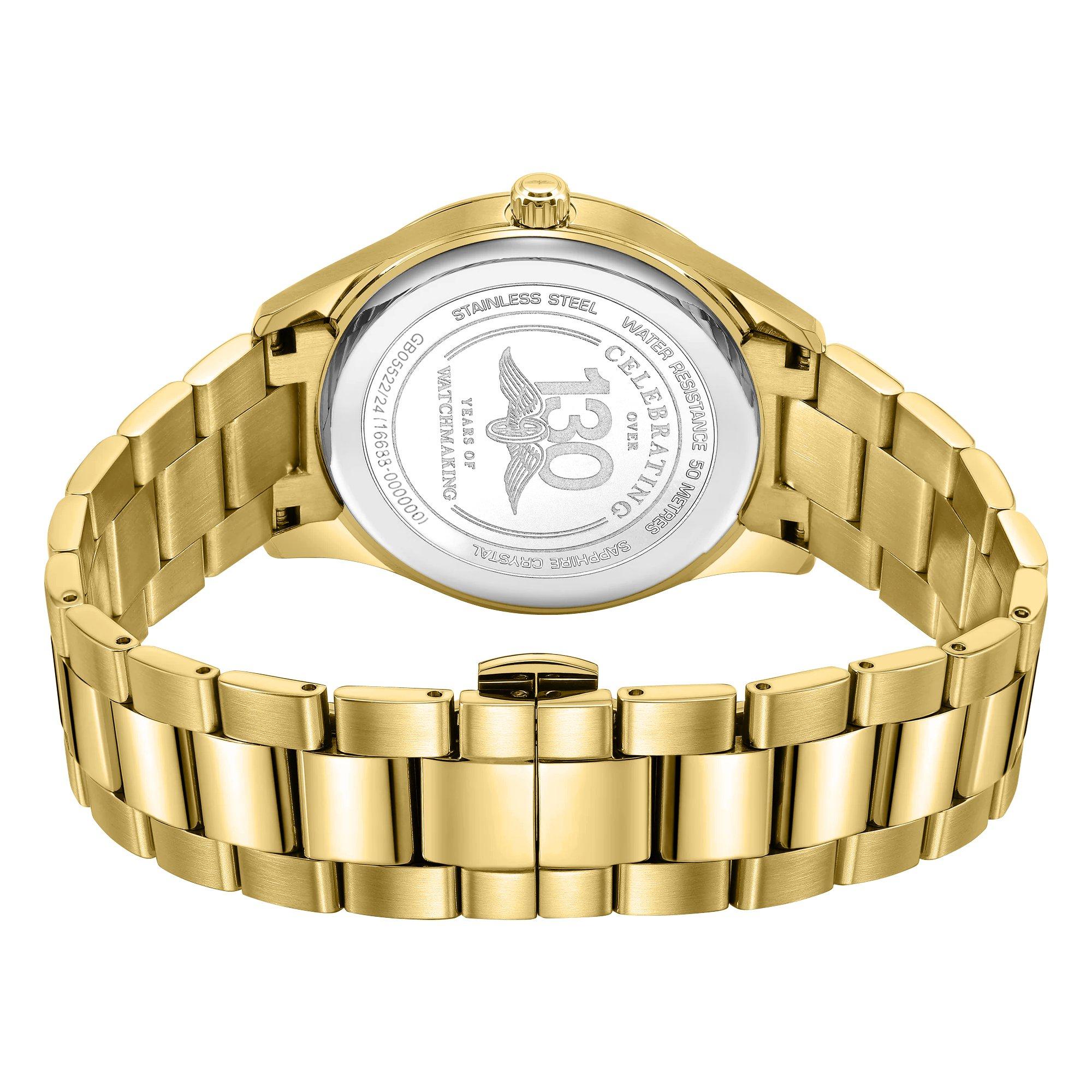 Gold - Rotary - Rotary Mens Heritage Gold SS Bracelet Watch - 4