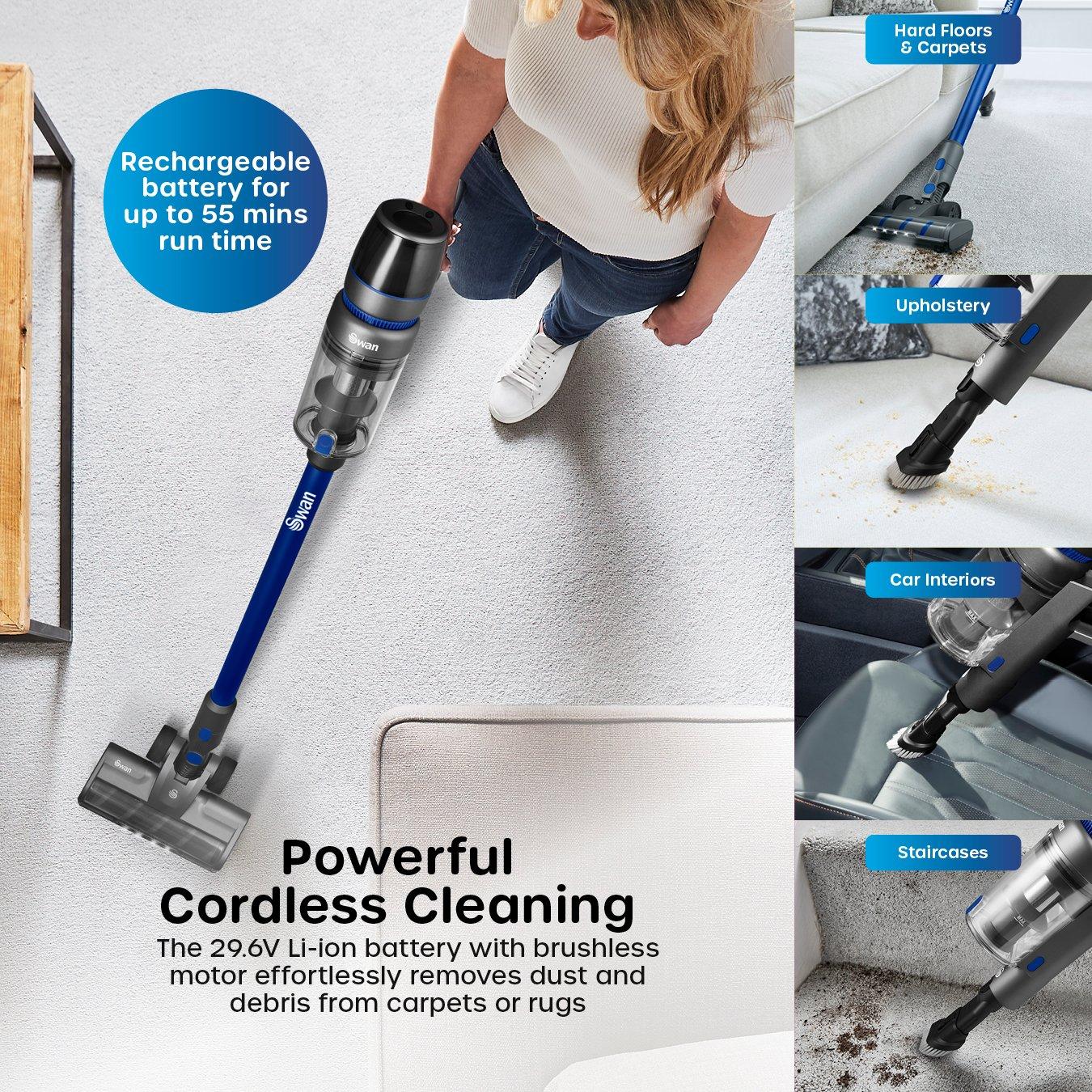 Blue - Swan - Swan 29.6V Cordless Stick Vac - 3