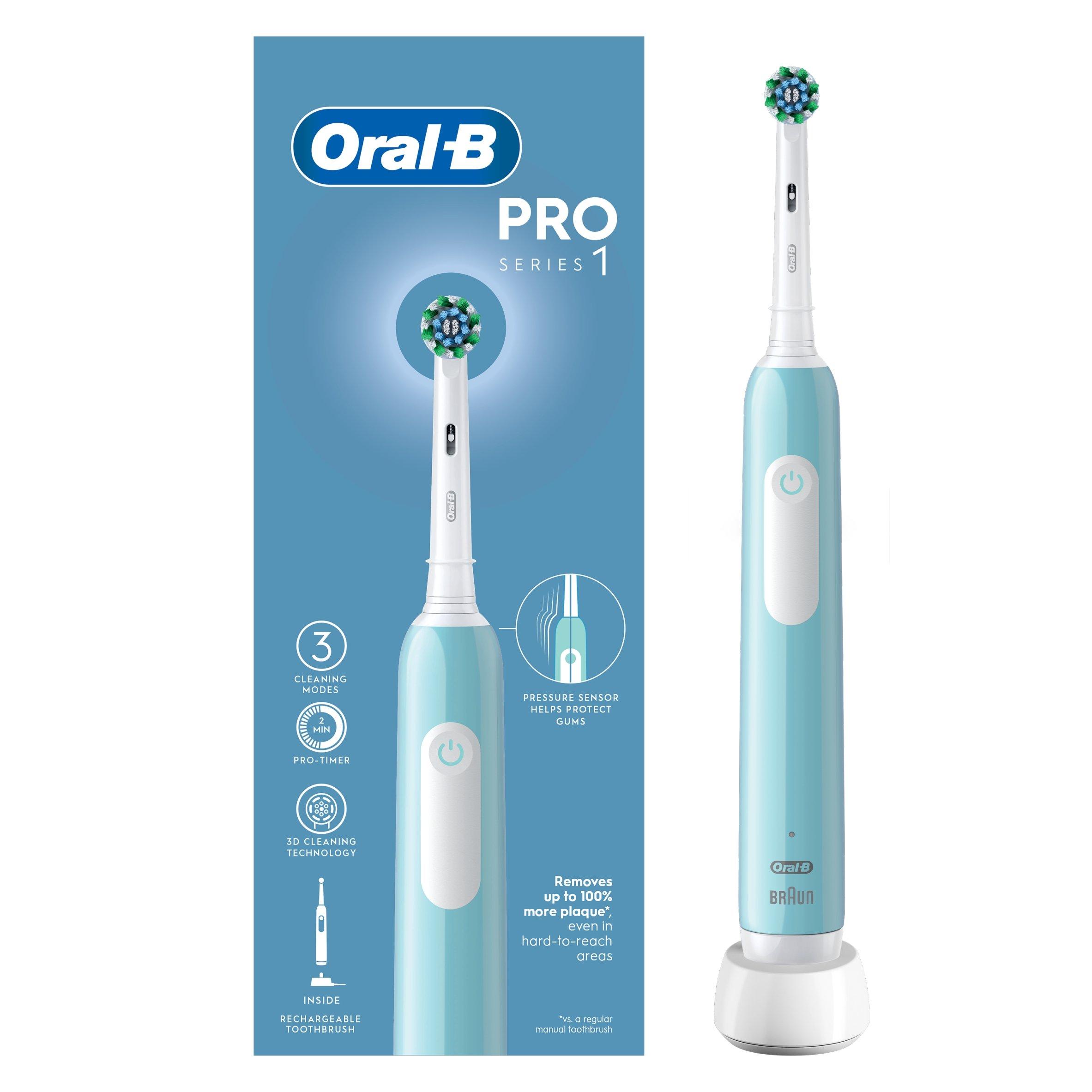 Blue - Oral B - Oral-B Pro Series 1 Cross Action Blue Toothbrush - 1