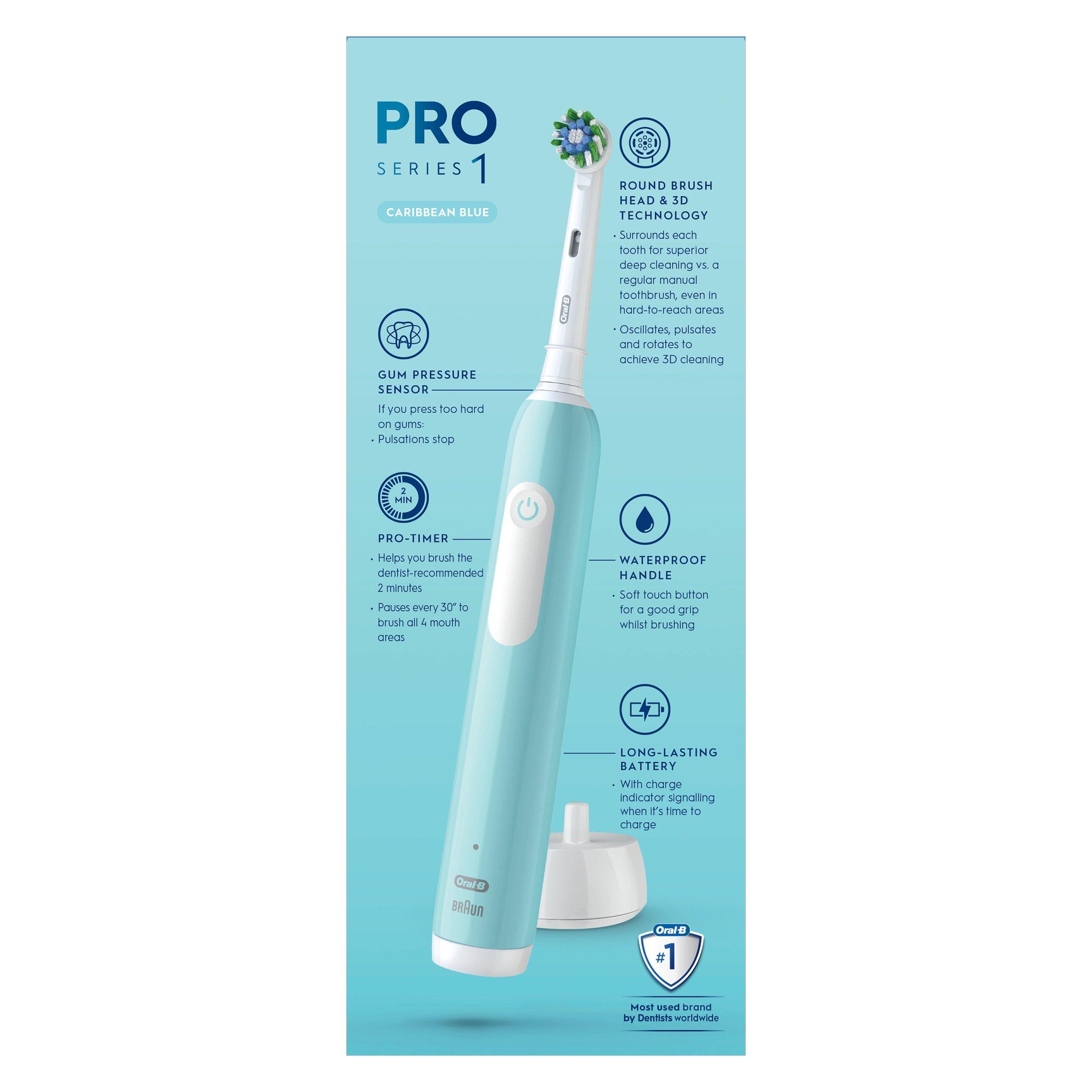 Blue - Oral B - Oral-B Pro Series 1 Cross Action Blue Toothbrush - 11