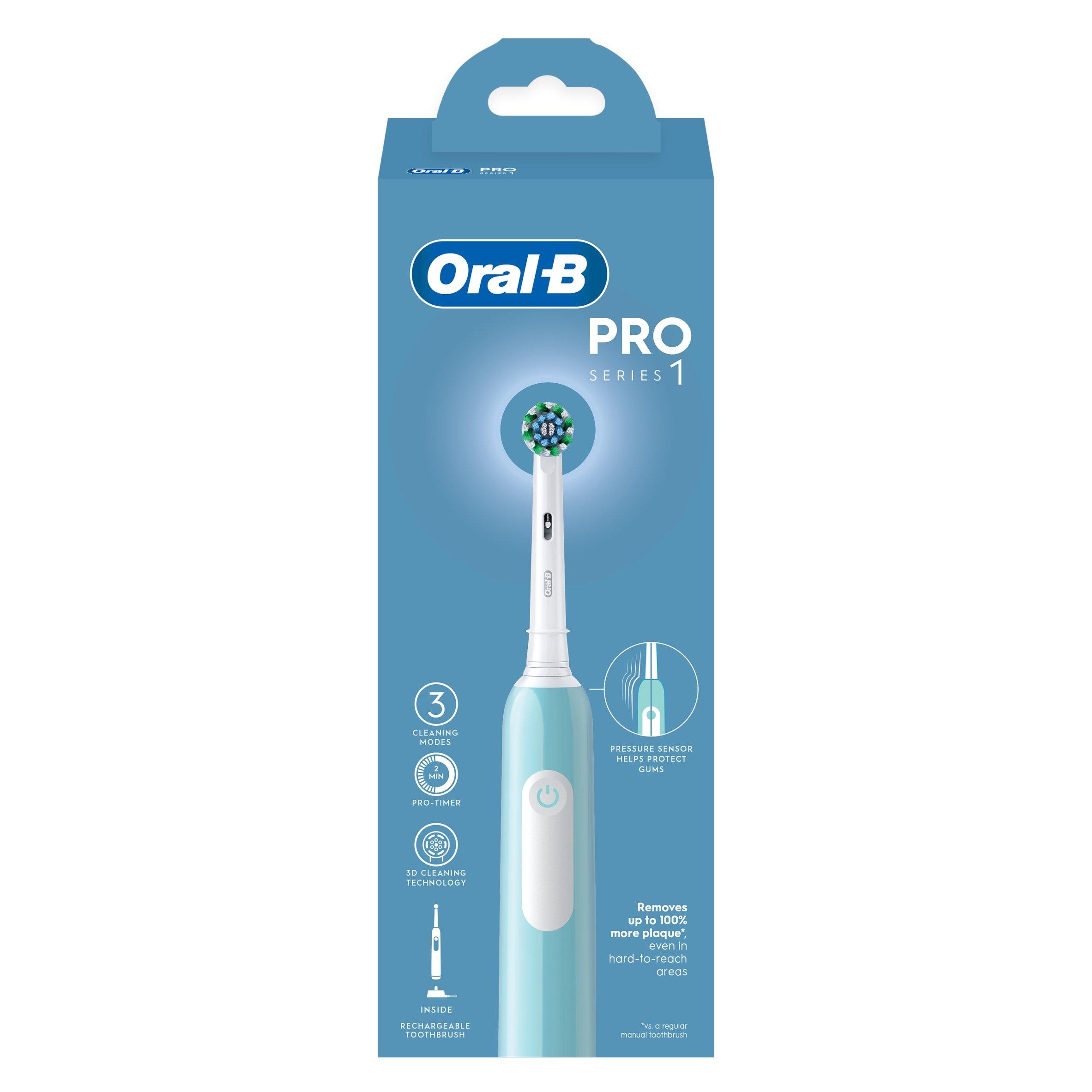 Blue - Oral B - Oral-B Pro Series 1 Cross Action Blue Toothbrush - 4