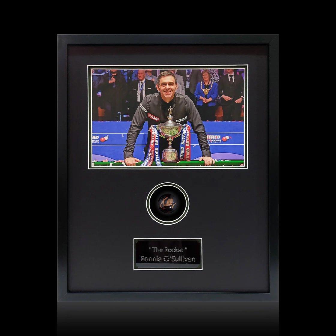Black - The Fan Cave - Ronnie O’Sullivan Signed Black Ball Compact Frame - 1