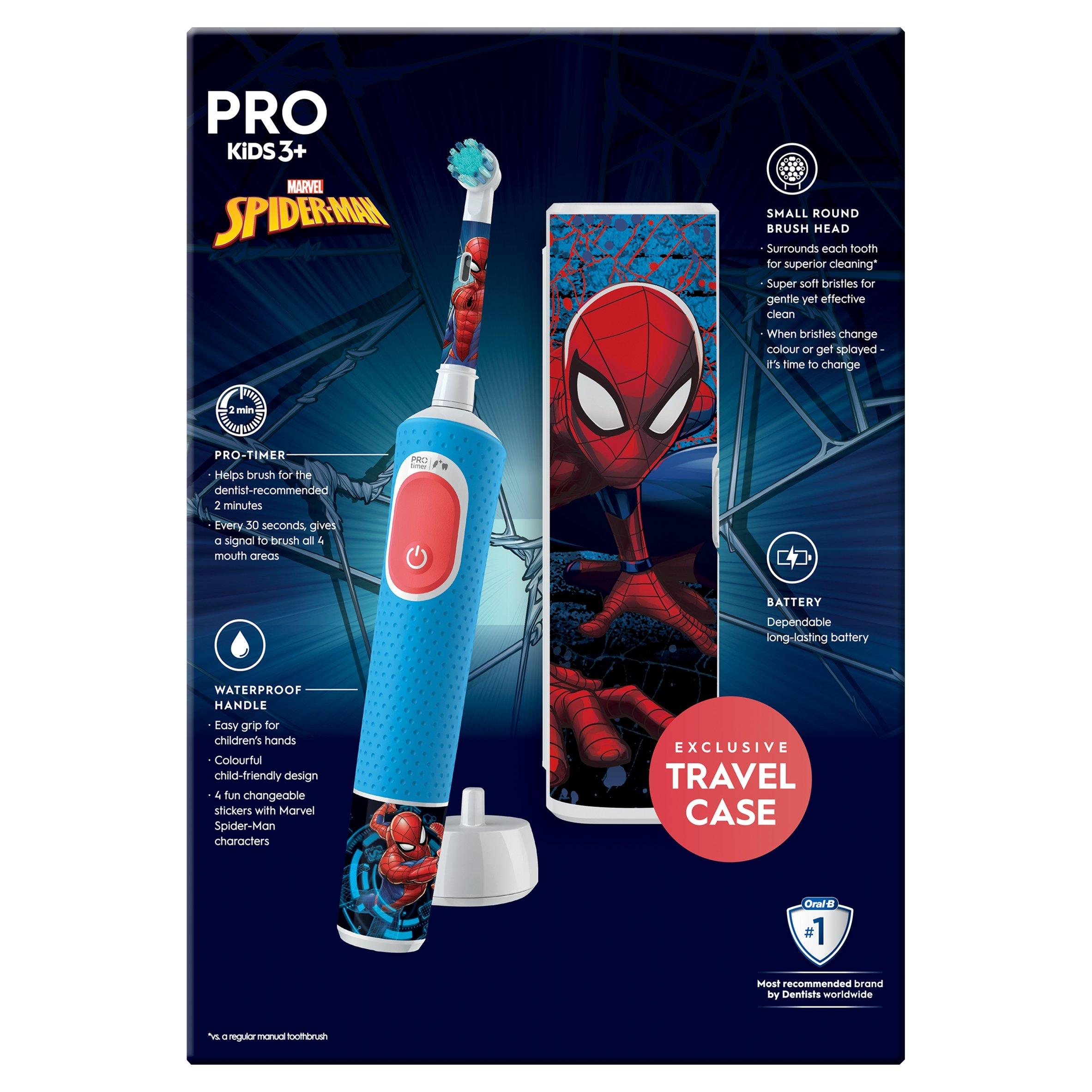 Spiderman - Oral B - Oral-B Kids Spiderman Vitality Pro Toothbrush+Case - 12