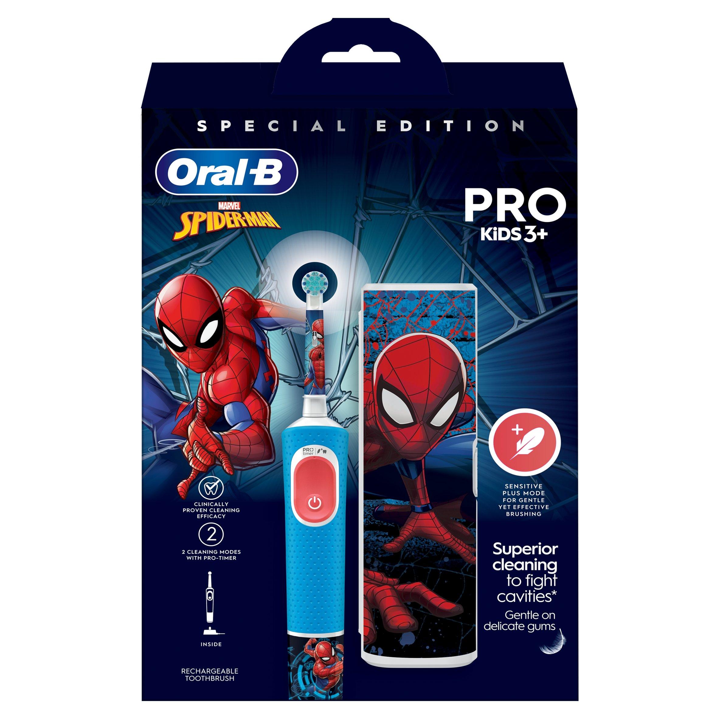 Spiderman - Oral B - Oral-B Kids Spiderman Vitality Pro Toothbrush+Case - 4
