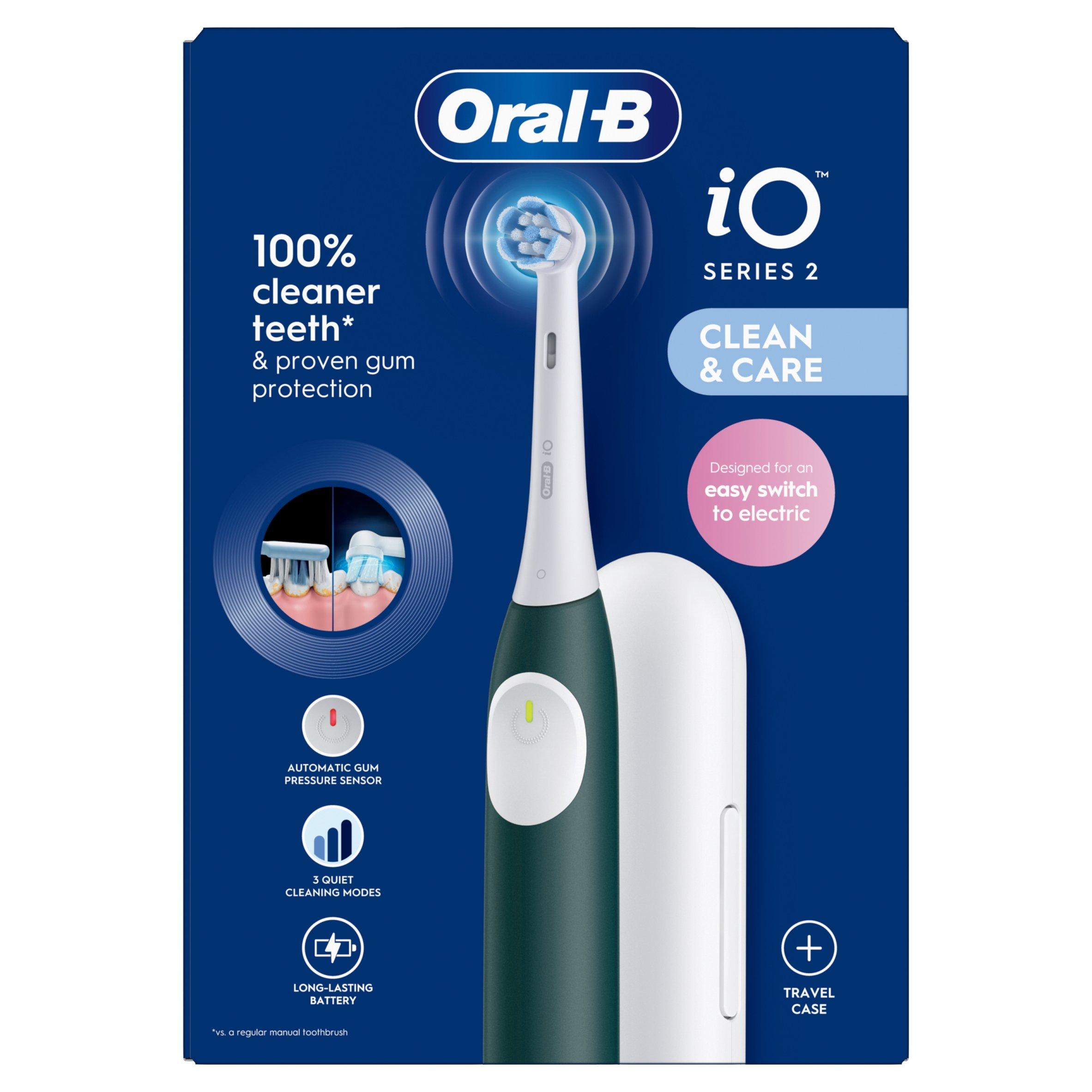 Green - Oral B - Oral-B iO2 Forest Green Toothbrush + Travel Case - 2