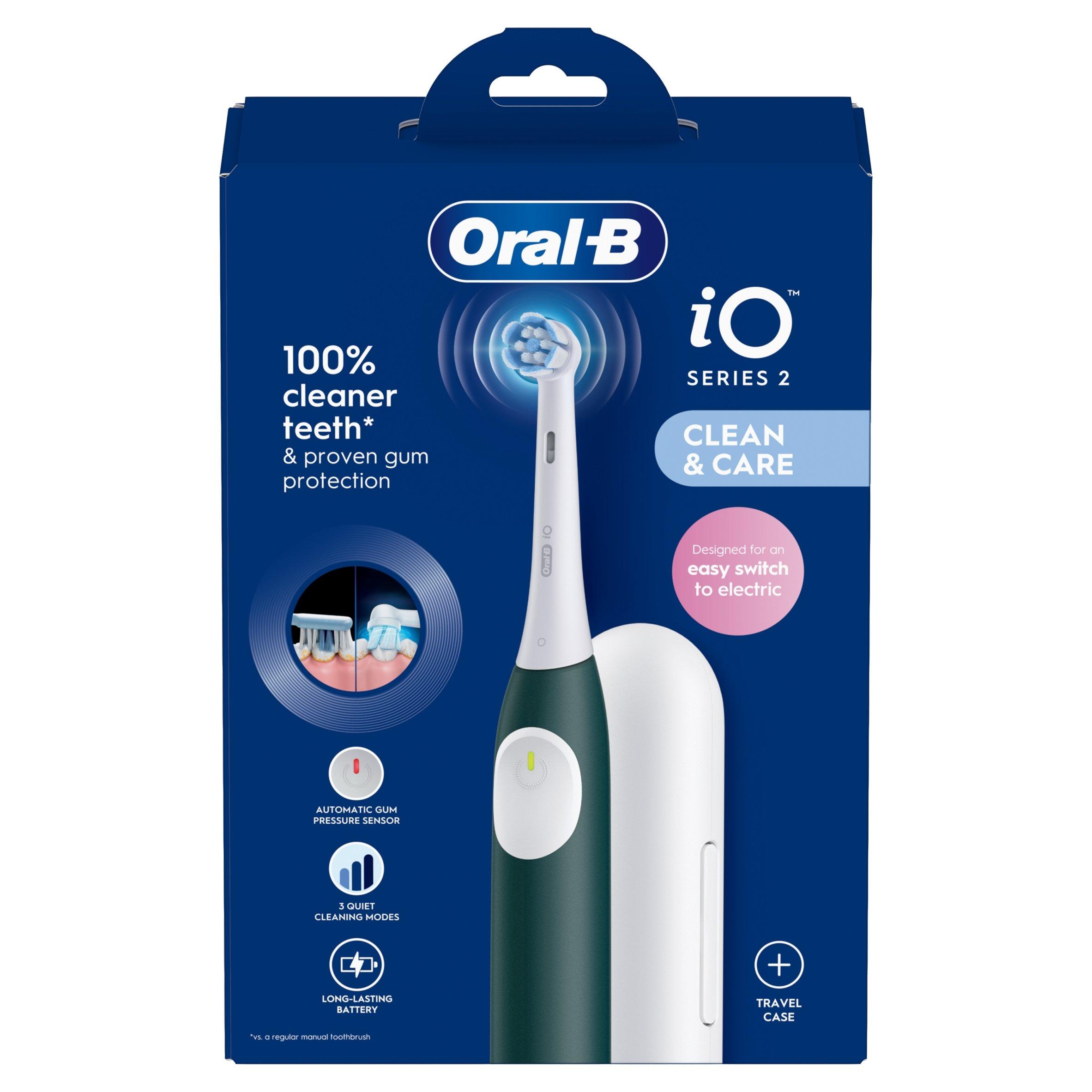 Green - Oral B - Oral-B iO2 Forest Green Toothbrush + Travel Case - 4