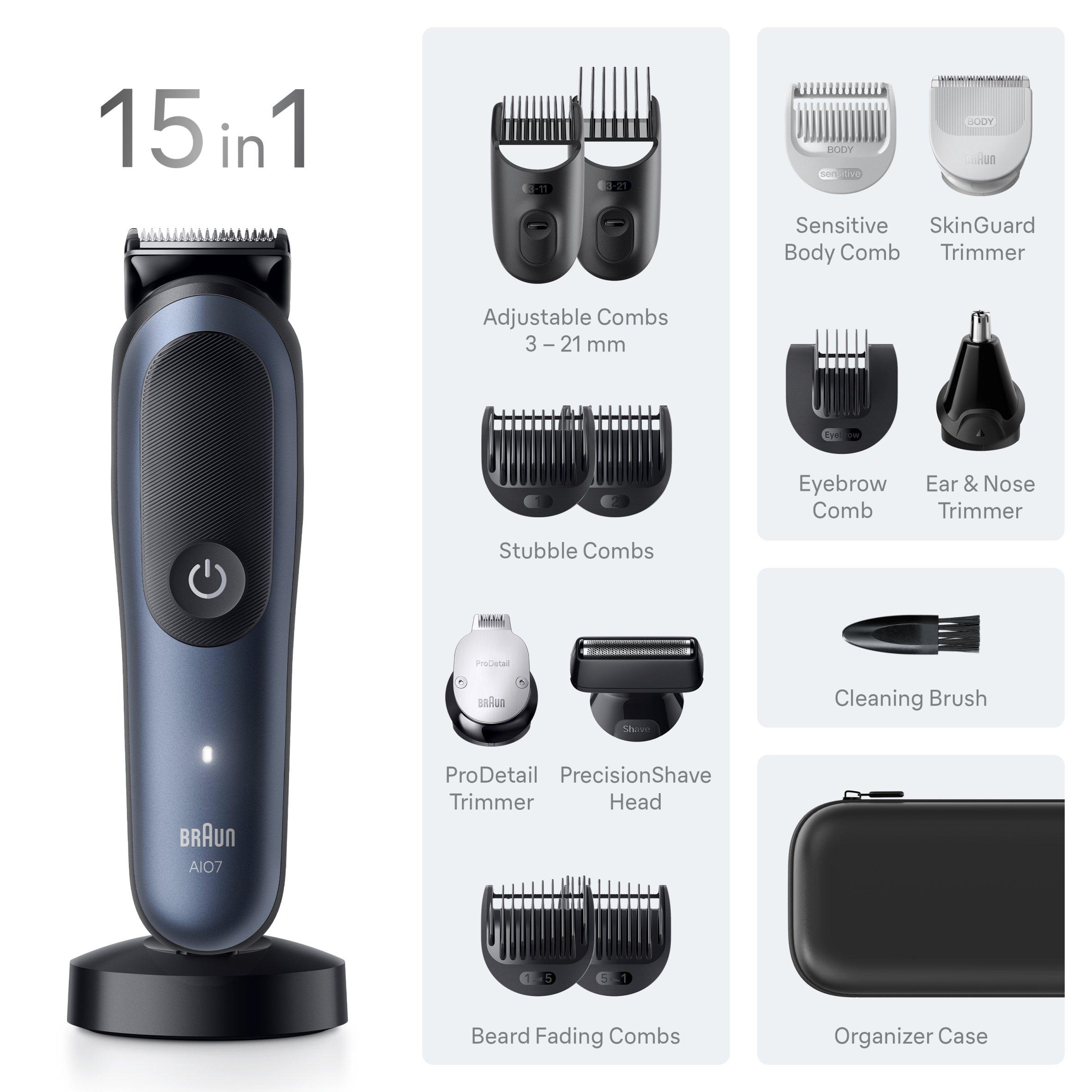 Blue - Braun - Braun AIO7580 All-in-one Trimmer BLKDPBLU - 8