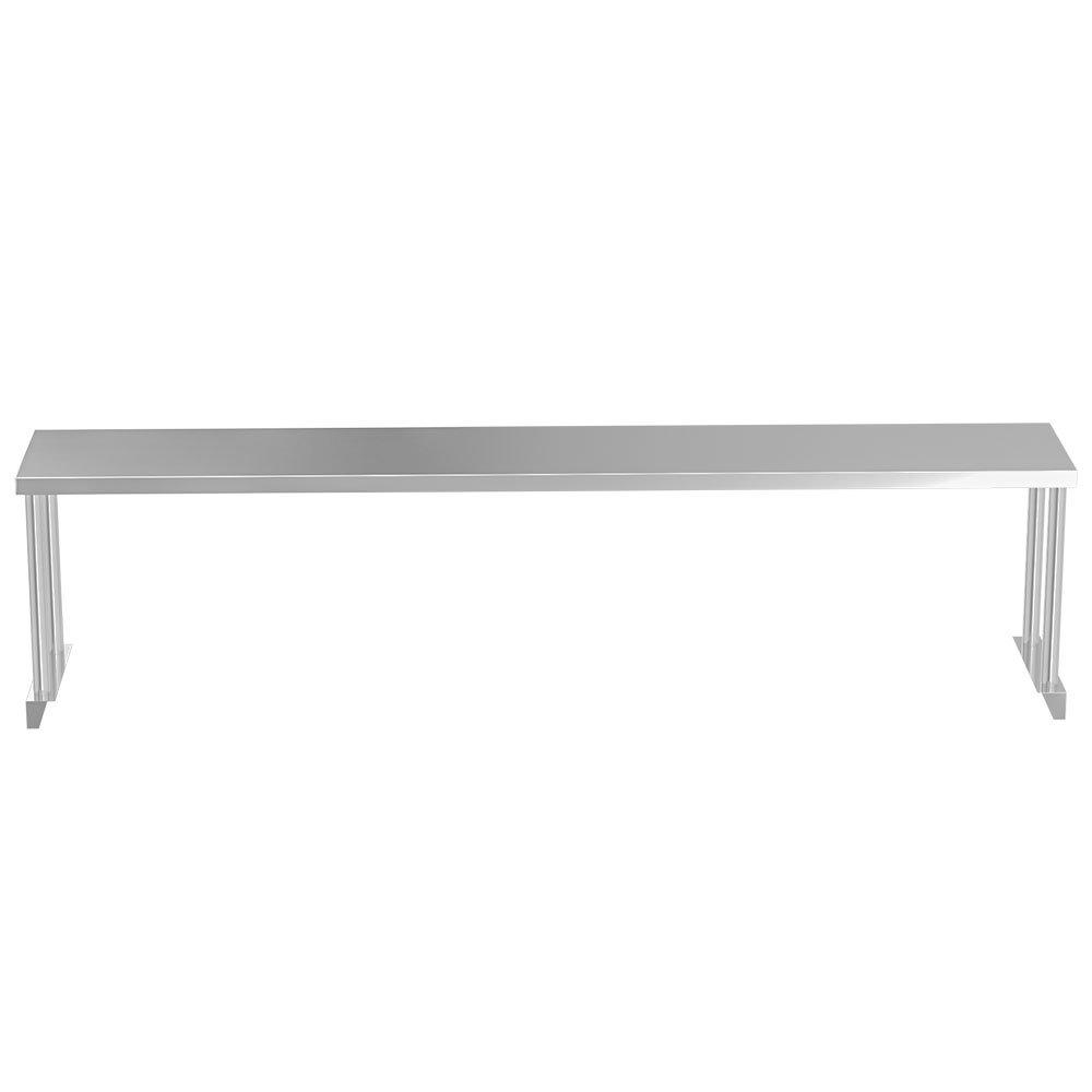 Silver - Kabinet UK - 1.8m 1-Tiered Stainless Steel Overshelf - 3