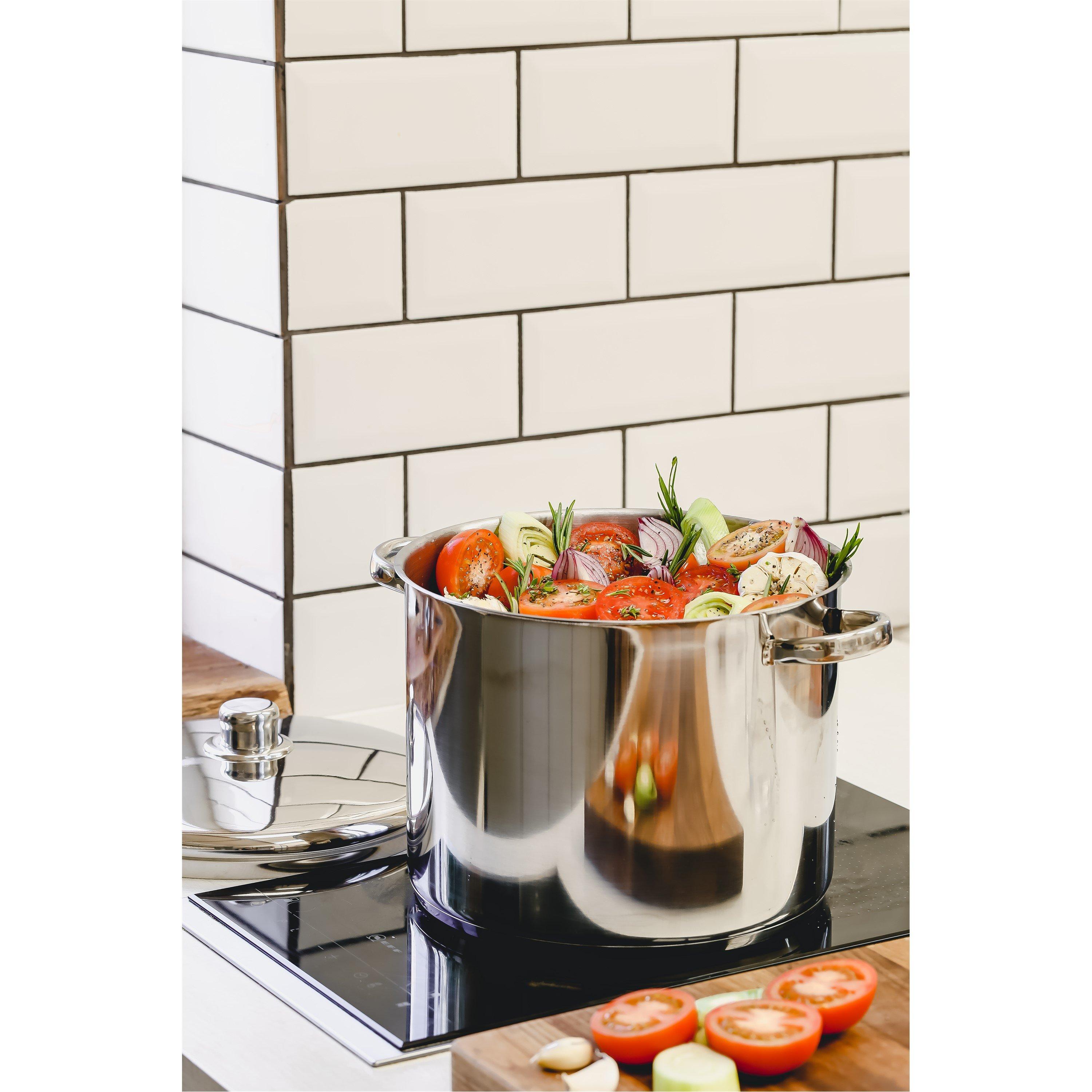 Silver - MasterClass - MasterClass Stainless Steel Stockpot, 14L - 3