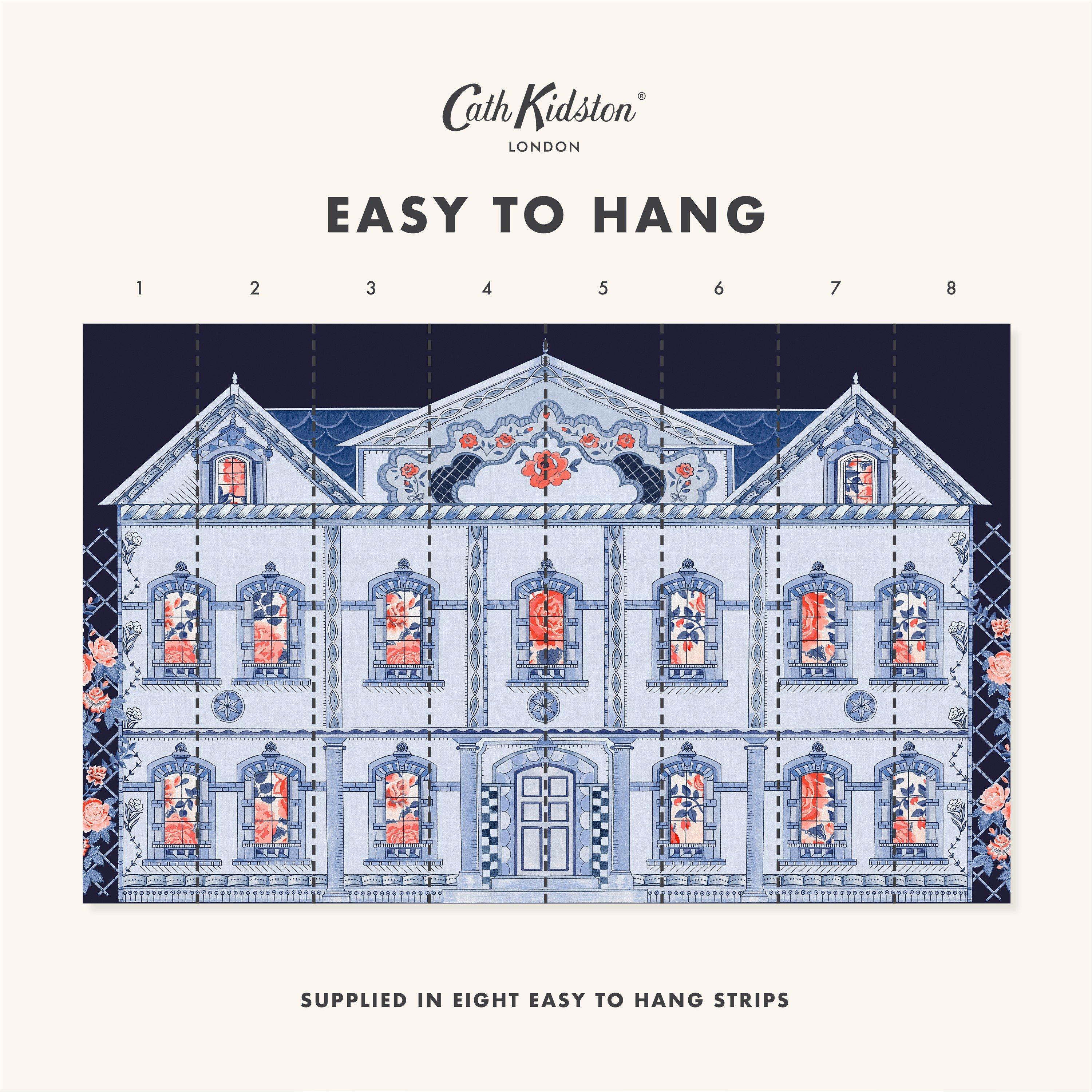 Navy - Cath Kidston - Cath Kidston Doll House Navy Fixed Size Mural - 4