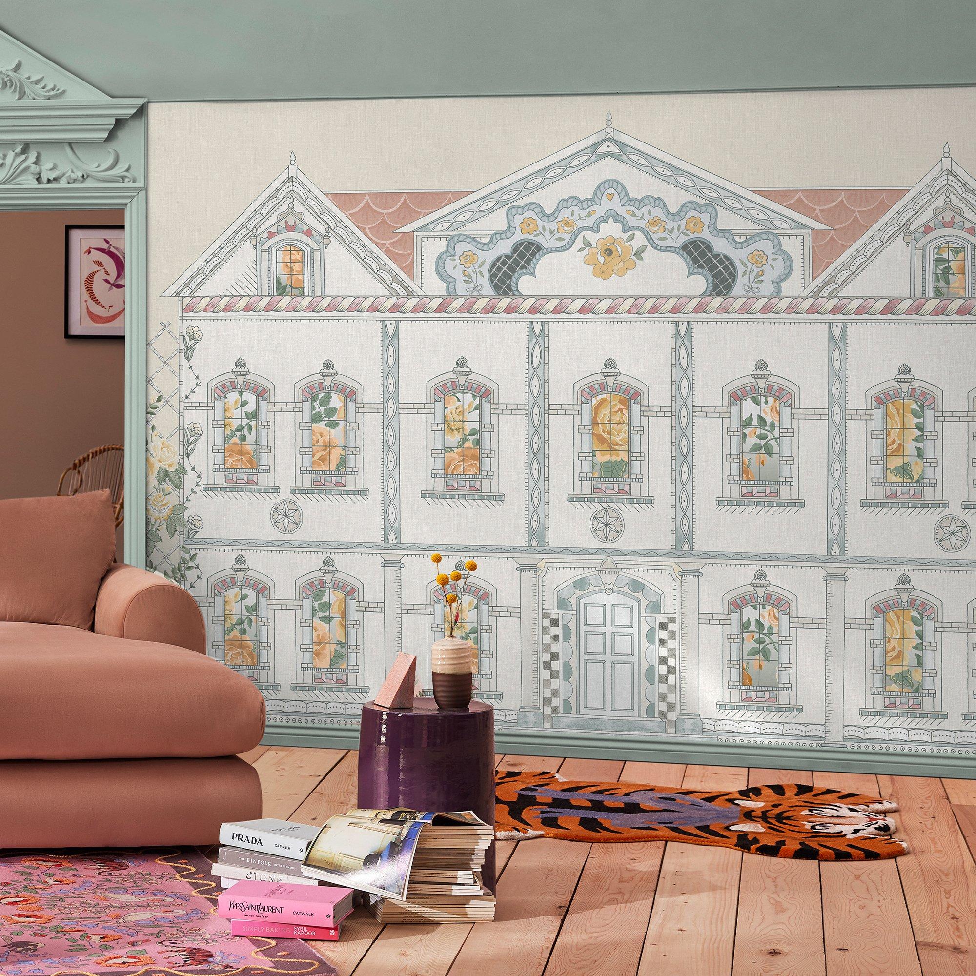 Cath Kidston  Doll House Fixed Size Mural Pastel