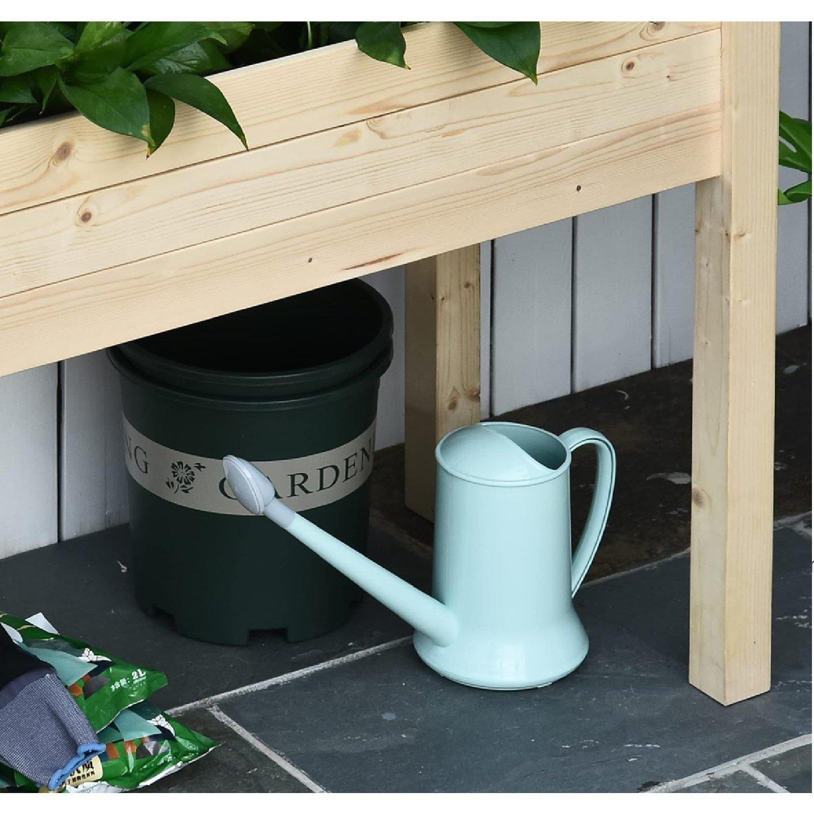 Brown - Outsunny - Wooden PlanterRectangular Raised Bed - 7