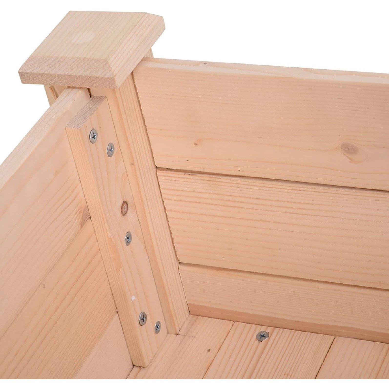 Brown - Outsunny - Wooden PlanterRectangular Raised Bed - 8