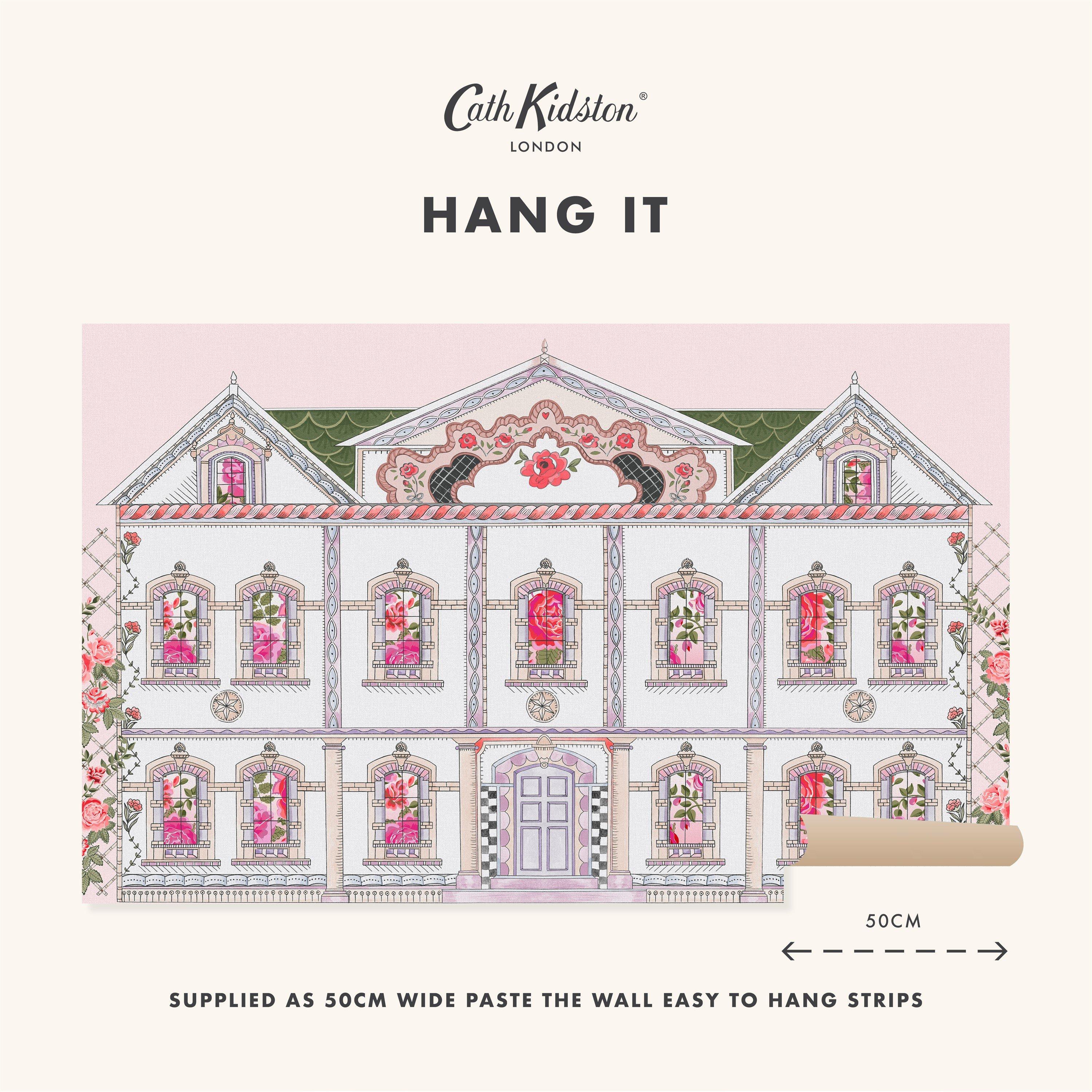 Pink - Cath Kidston - Cath Kidston Doll House Pink Fixed Size Mural - 3