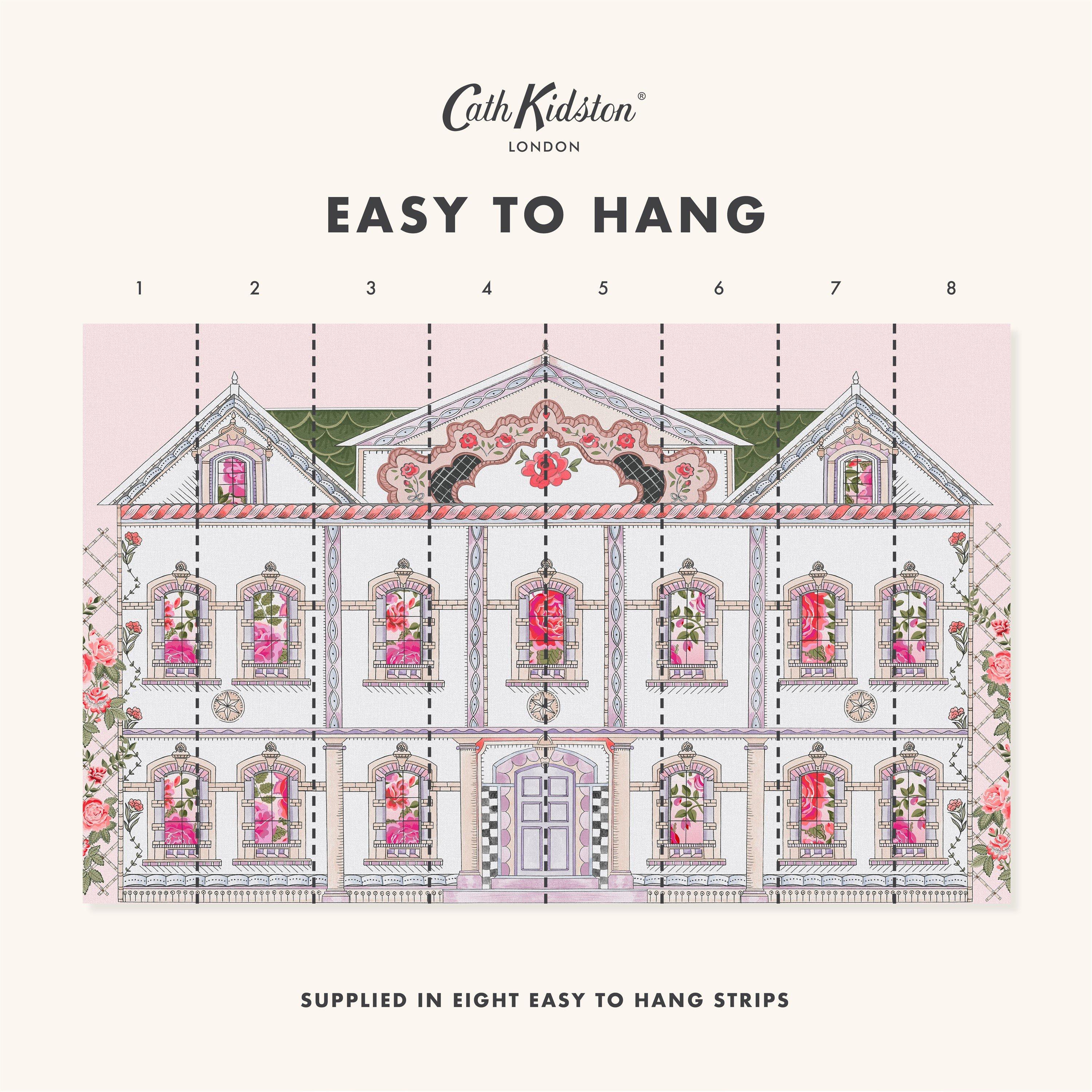 Pink - Cath Kidston - Cath Kidston Doll House Pink Fixed Size Mural - 4