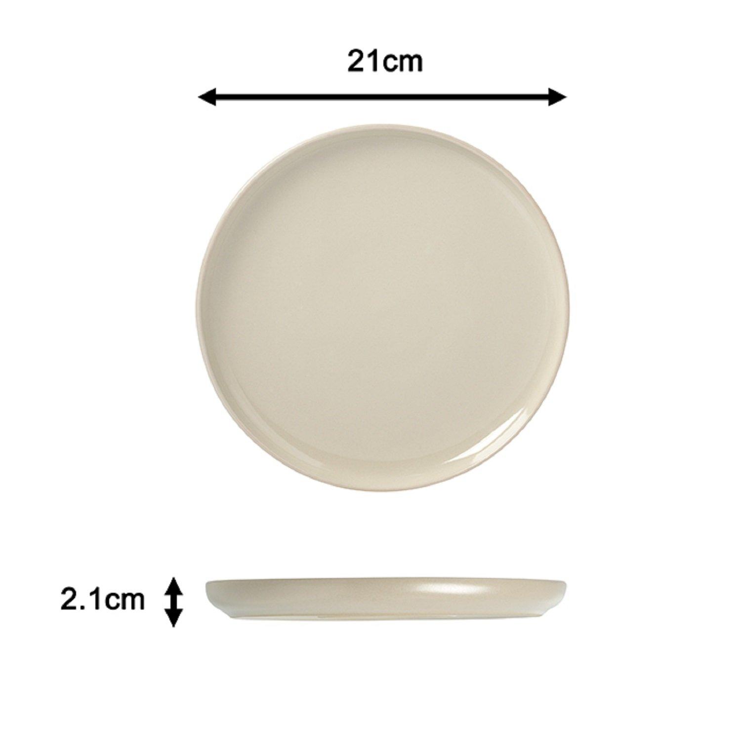 Multi - Waterside - 12pc Cream Matt/Shiny Dinner Set - 5