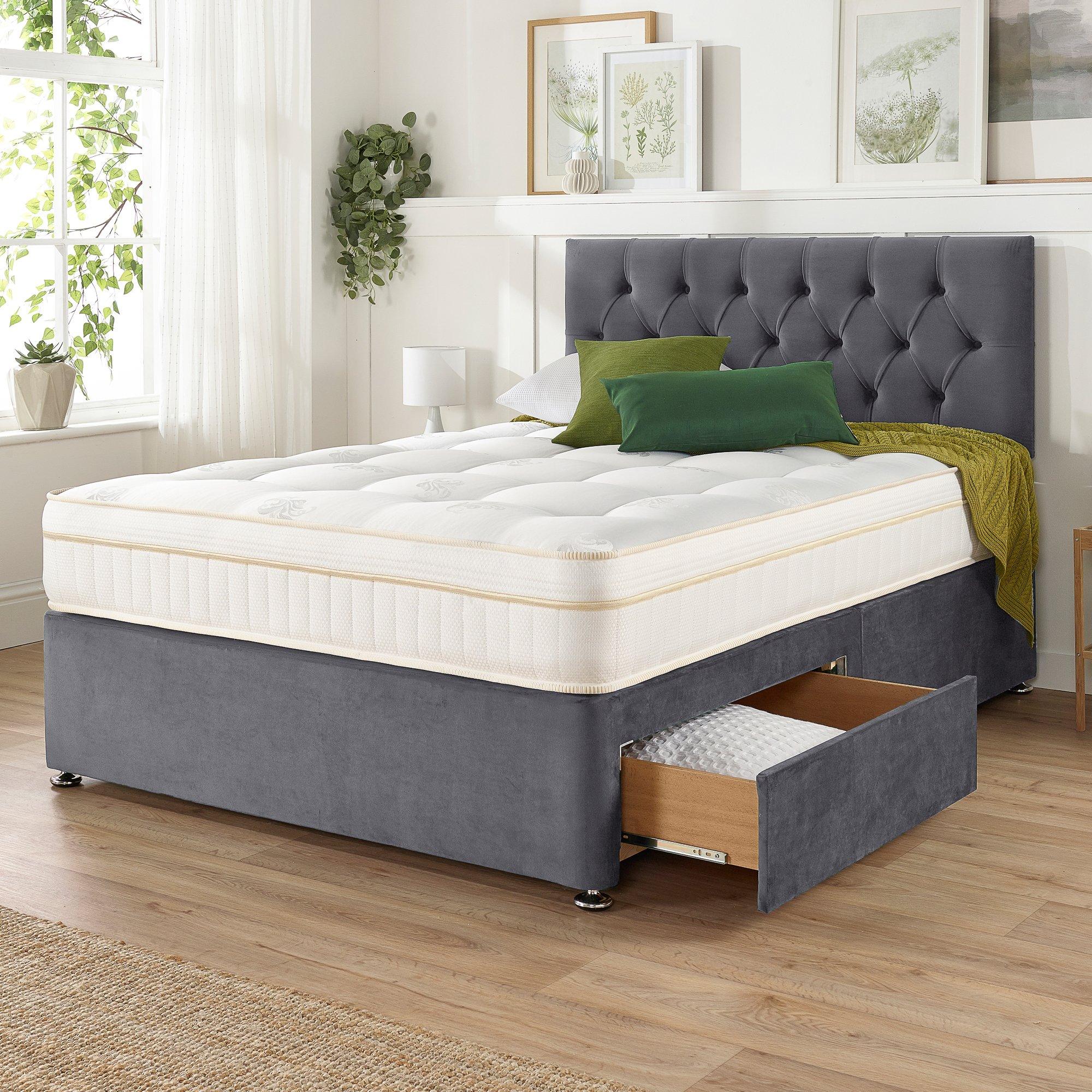 Grey - Aspire - Olivier Divan with Mattress 4 Drawers - 5