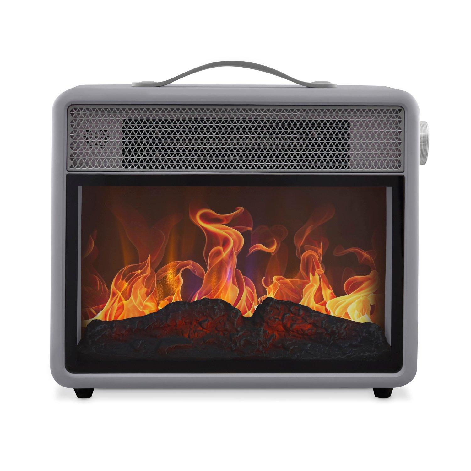 Grey - Swan - 1.8kW Retro Flame Effect Heater - 1