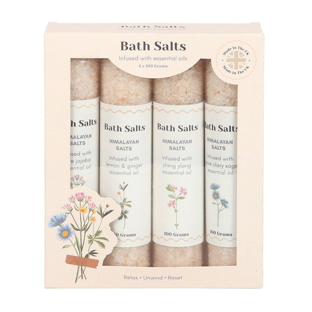 Pink - Something Different - Floral Bath Salt Gift Set - 4