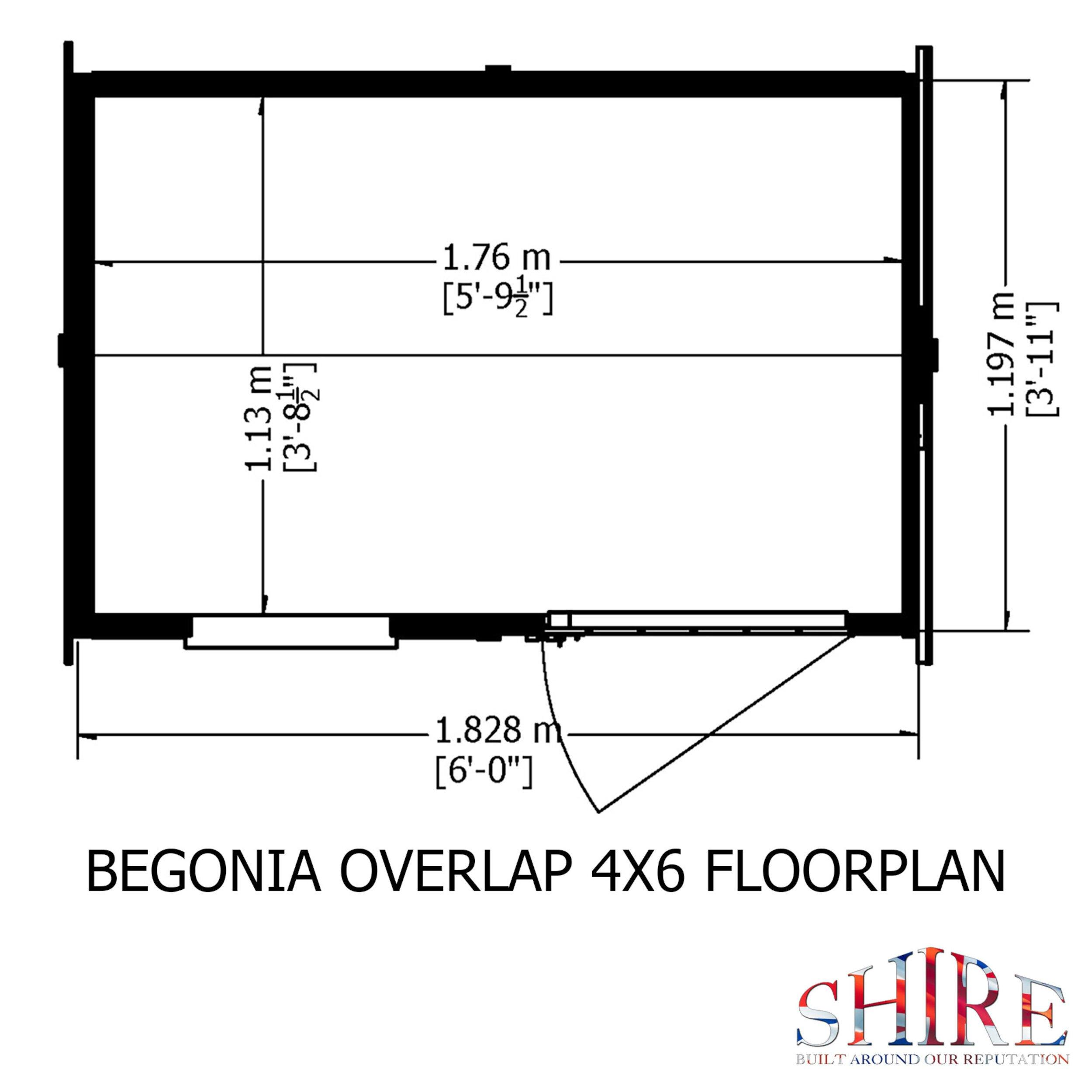 Wood - Shire - Overlap 6x4 SD Reverse Apex - 3