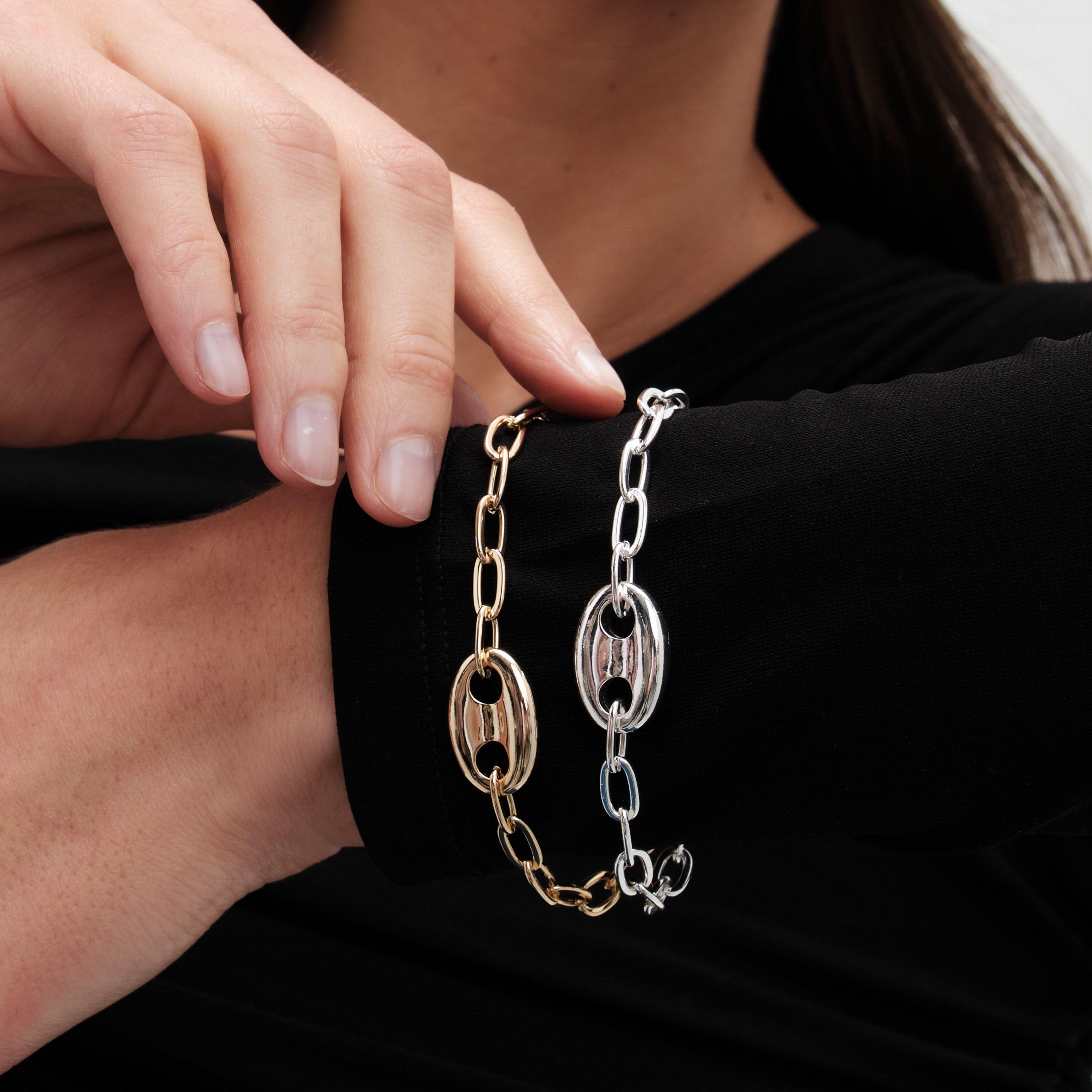 Gold - Jon Richard - Gold Plated Polished Link Bracelet - 2