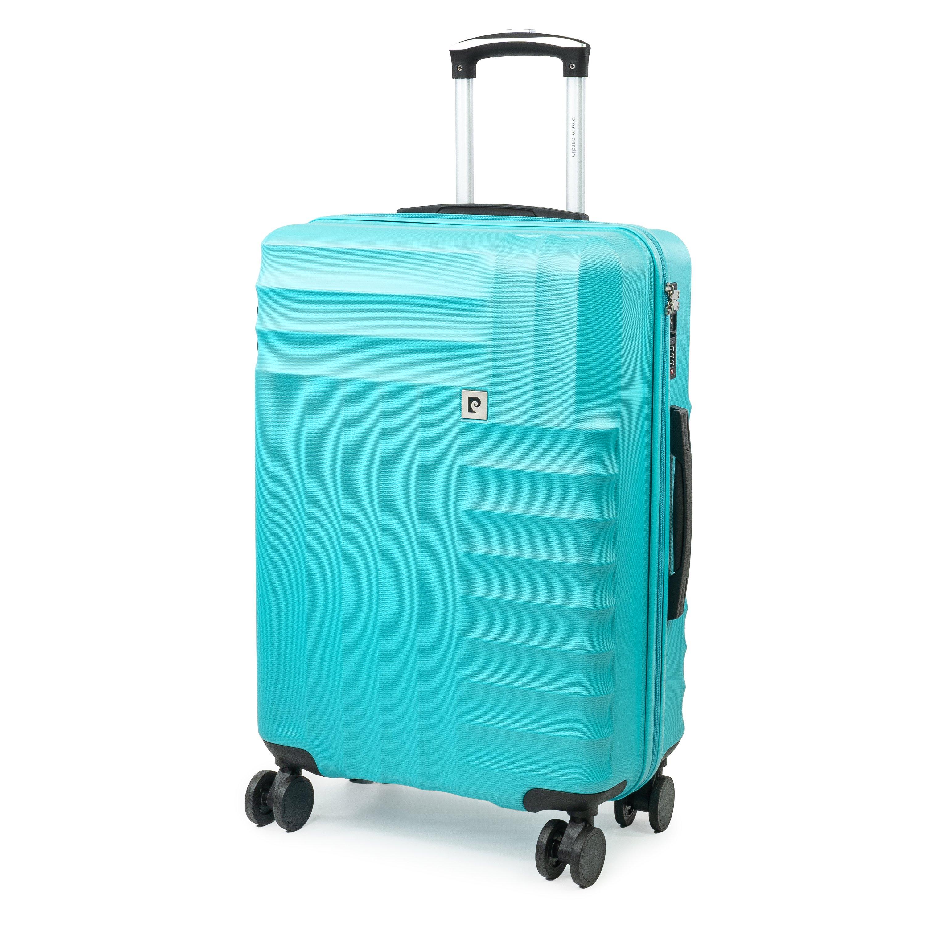 Pierre Cardin  Soleil Wheeled Hard Shell Luggage Travel Suitcases - Teal - Medium