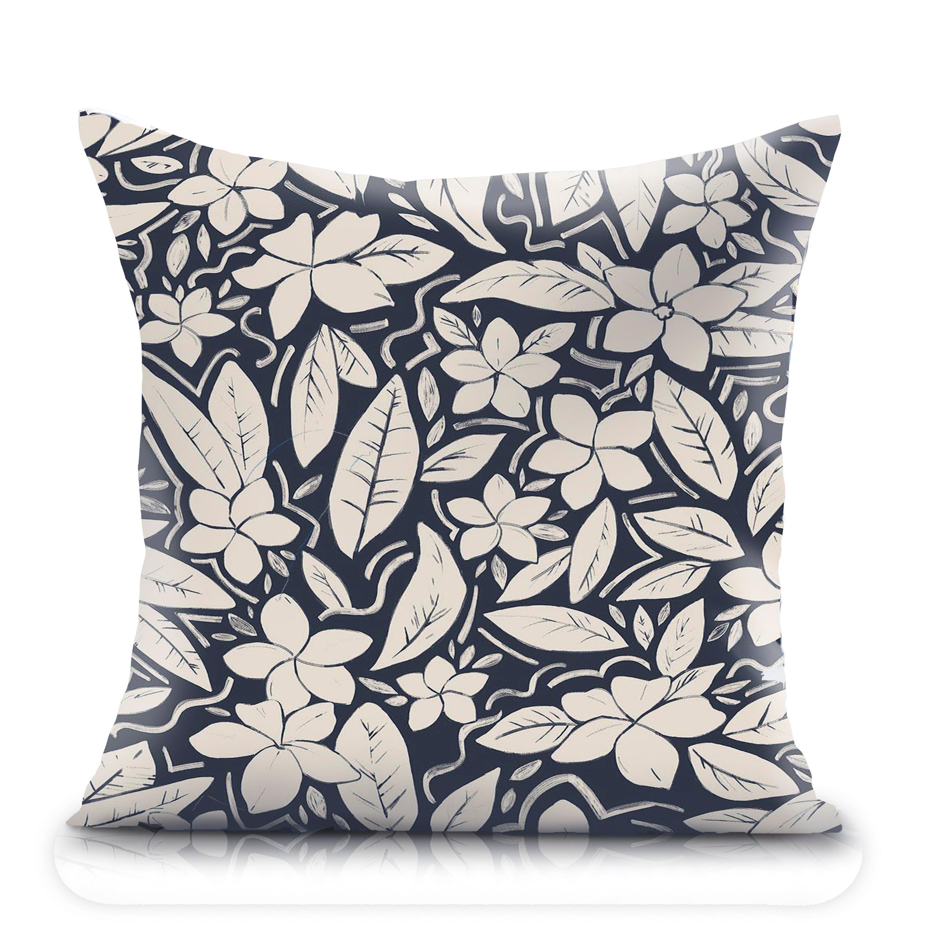 Blue - Alan Symonds - Blossom Large Outdoor Cushion Cover and Filler Pad - 1