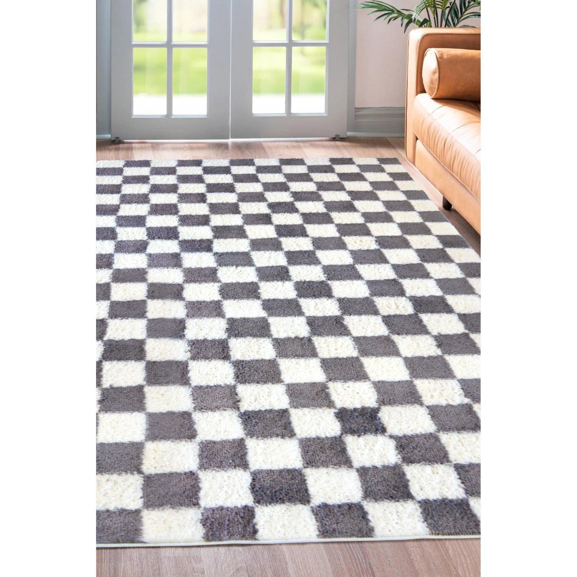 Homemaker  Snug Checks Rug Lilac - 120x170cm