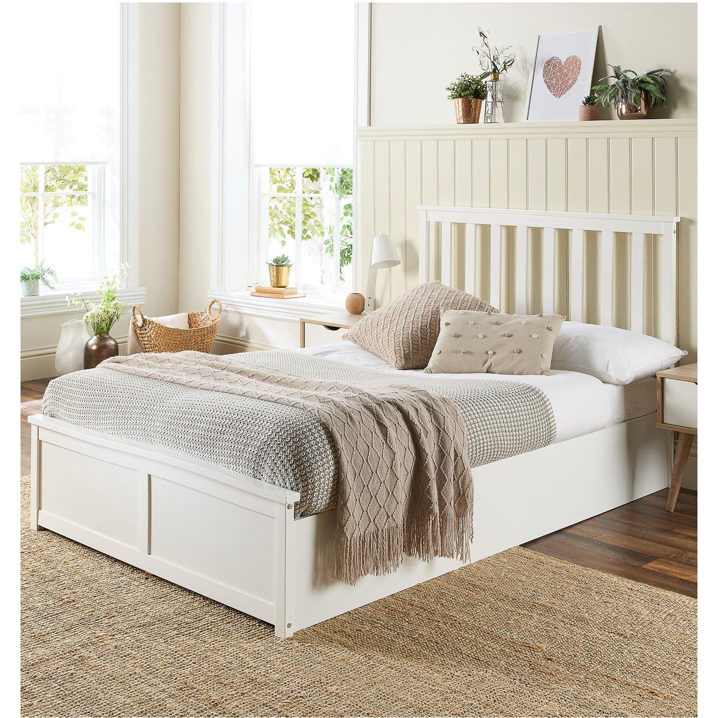 White - Aspire - Wooden Ottoman Bed - 1