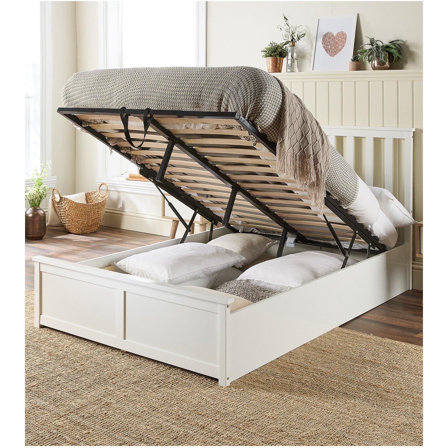 White - Aspire - Wooden Ottoman Bed - 2