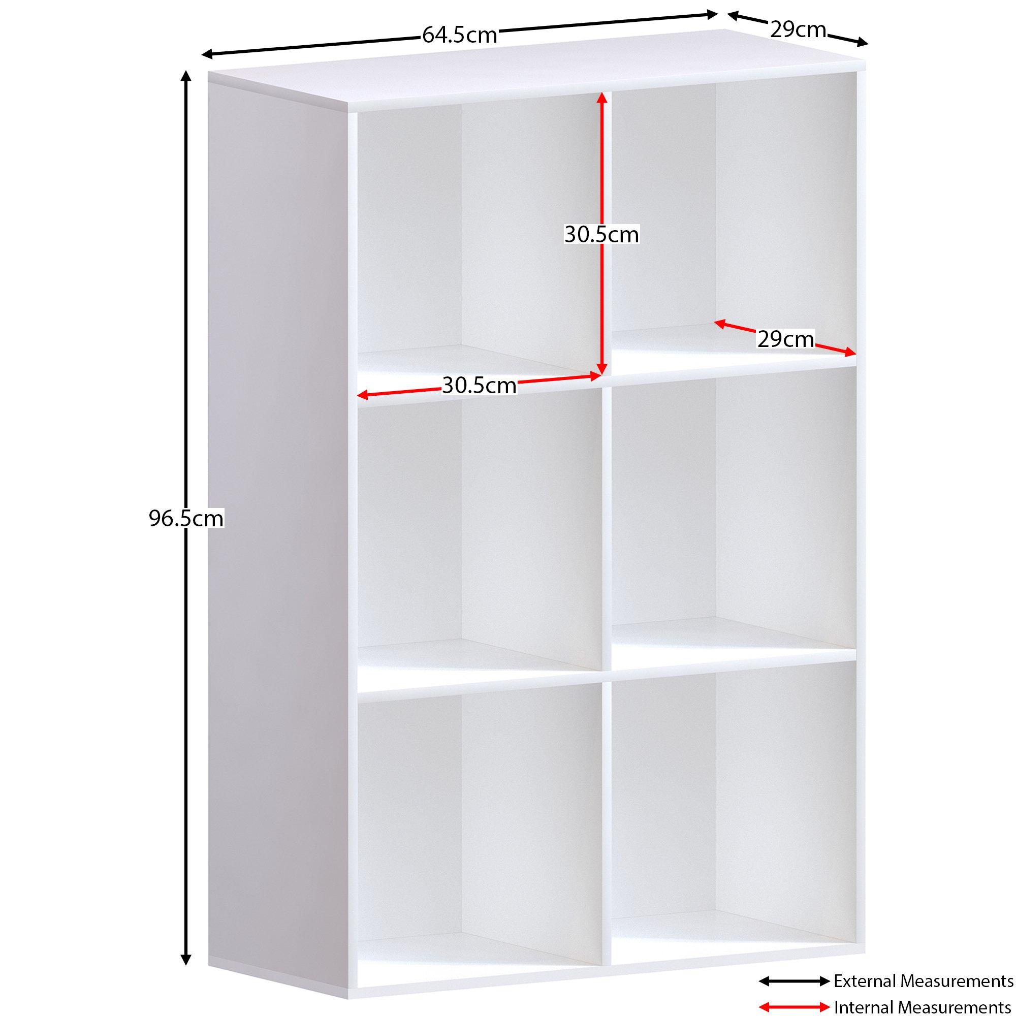 White - Lassic - 2x3 Cube Storage Unit (W) + Set of 3 Storage Cubes - 2