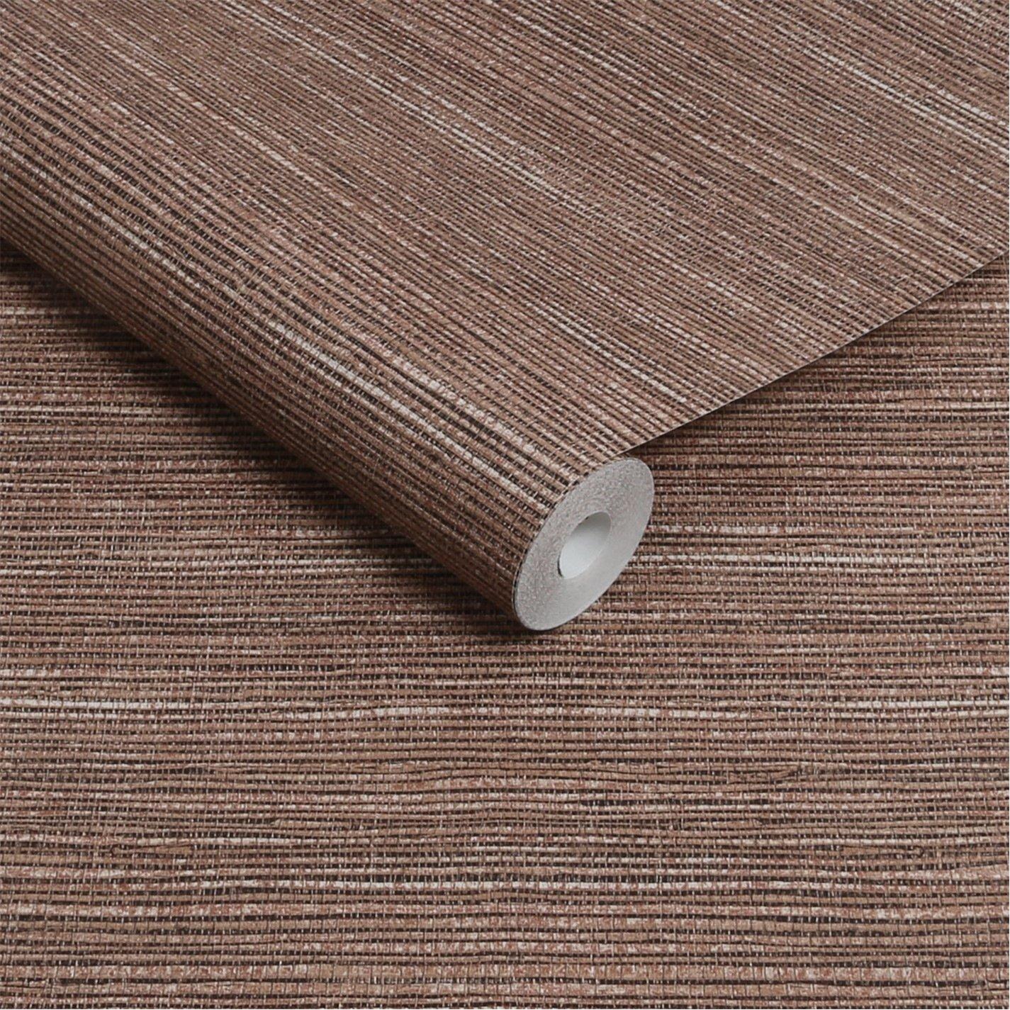 Terracotta - Superfresco Easy - Emperor Grasscloth Terra Wallpape - 3