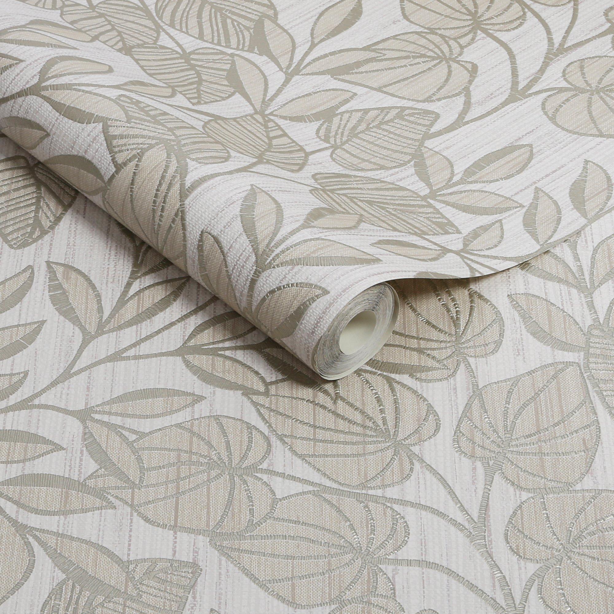 Sage - Superfresco - Superfresco Linden Leaf Trail Sage Wallpaper - 3