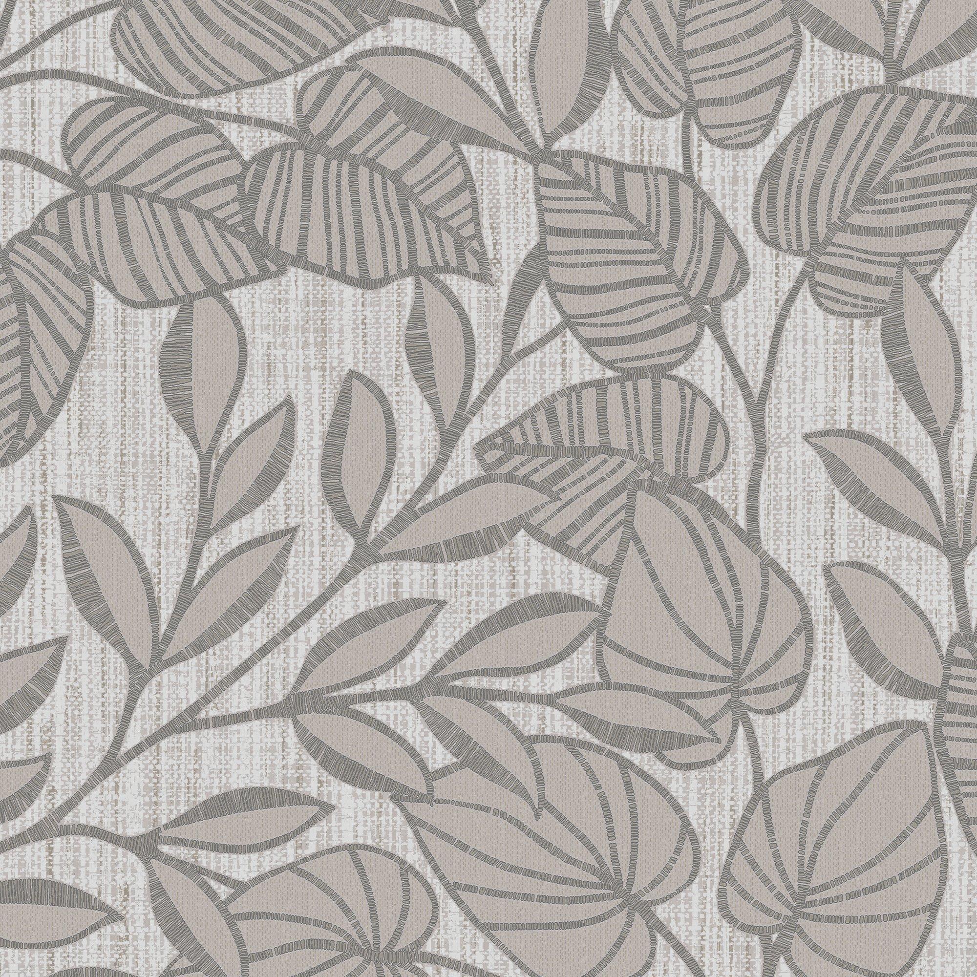 Mocha - Superfresco - Superfresco Linden Leaf Trail Mocha Wallpaper - 2