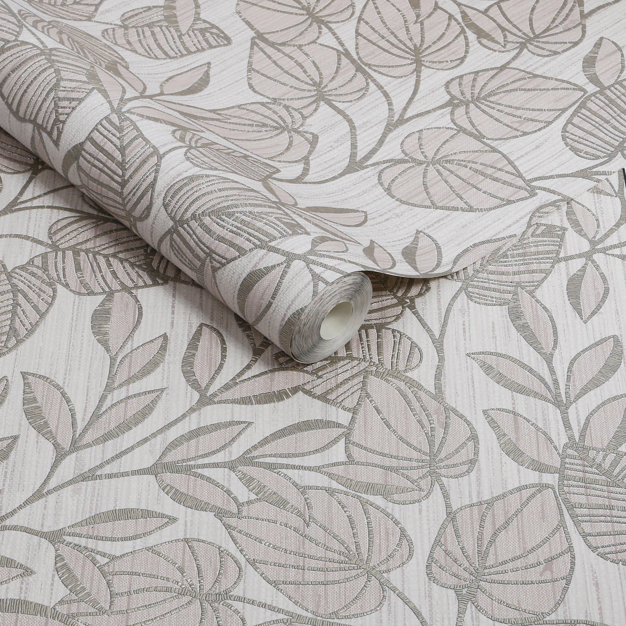 Mocha - Superfresco - Superfresco Linden Leaf Trail Mocha Wallpaper - 3