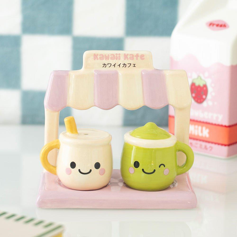 Something Different  Kawaii Latte Salt And Pepper Shakers - Pink