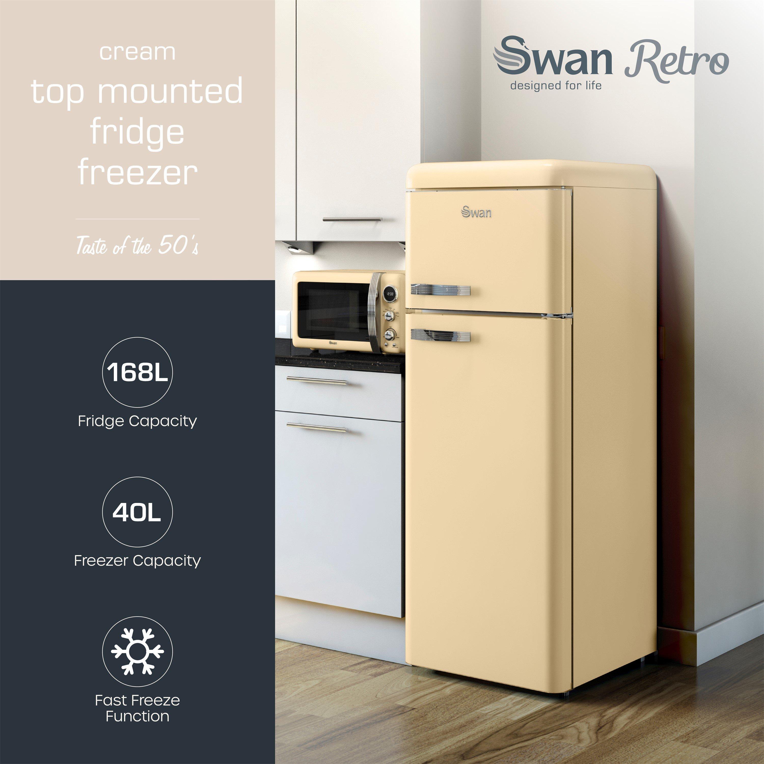 Cream - Swan - Top Mounted Fridge Freezer Cream - 2
