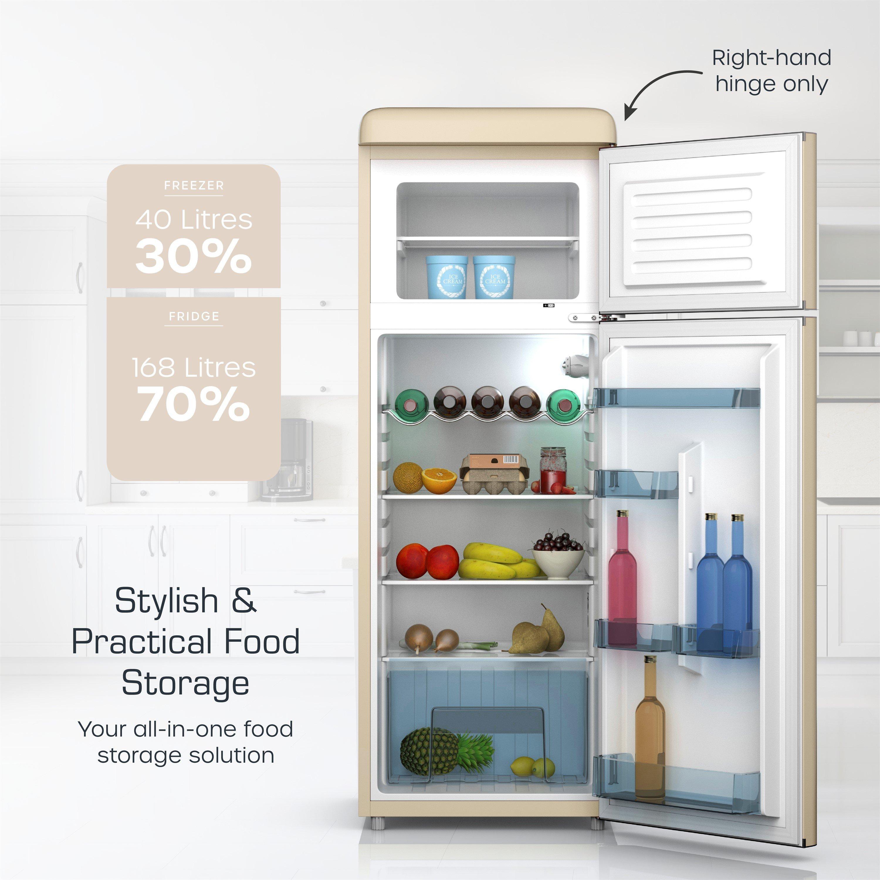 Cream - Swan - Top Mounted Fridge Freezer Cream - 3