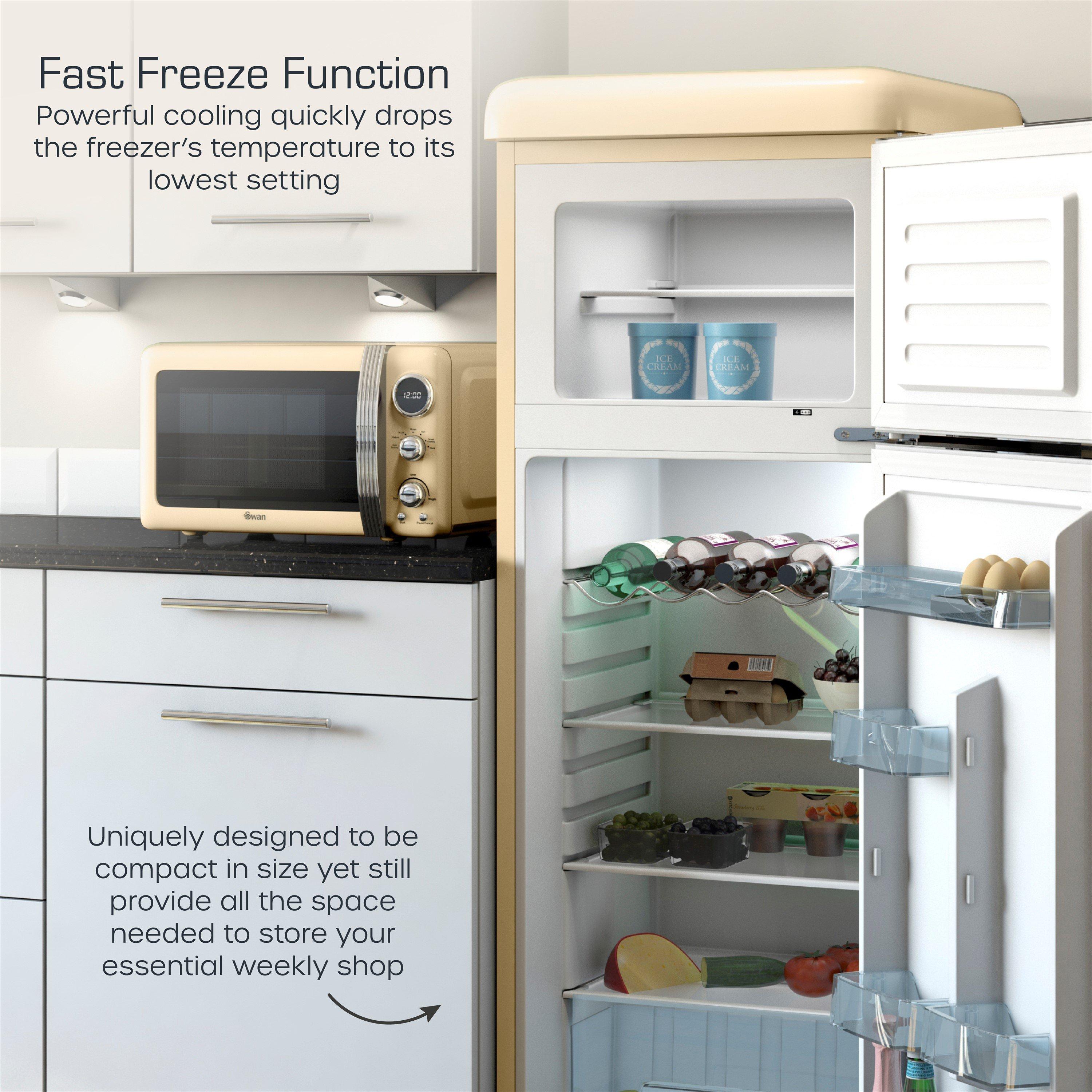 Cream - Swan - Top Mounted Fridge Freezer Cream - 4