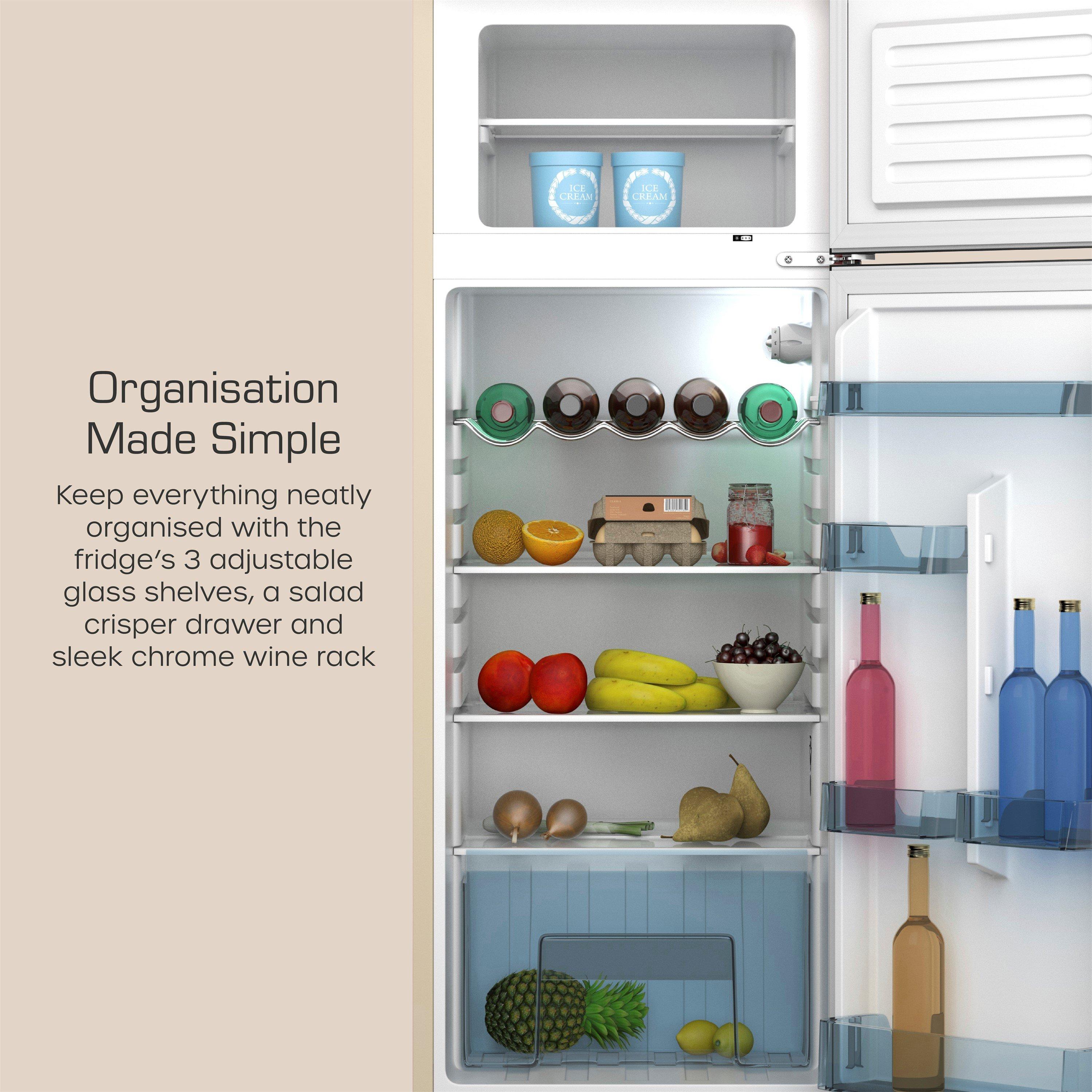 Cream - Swan - Top Mounted Fridge Freezer Cream - 5