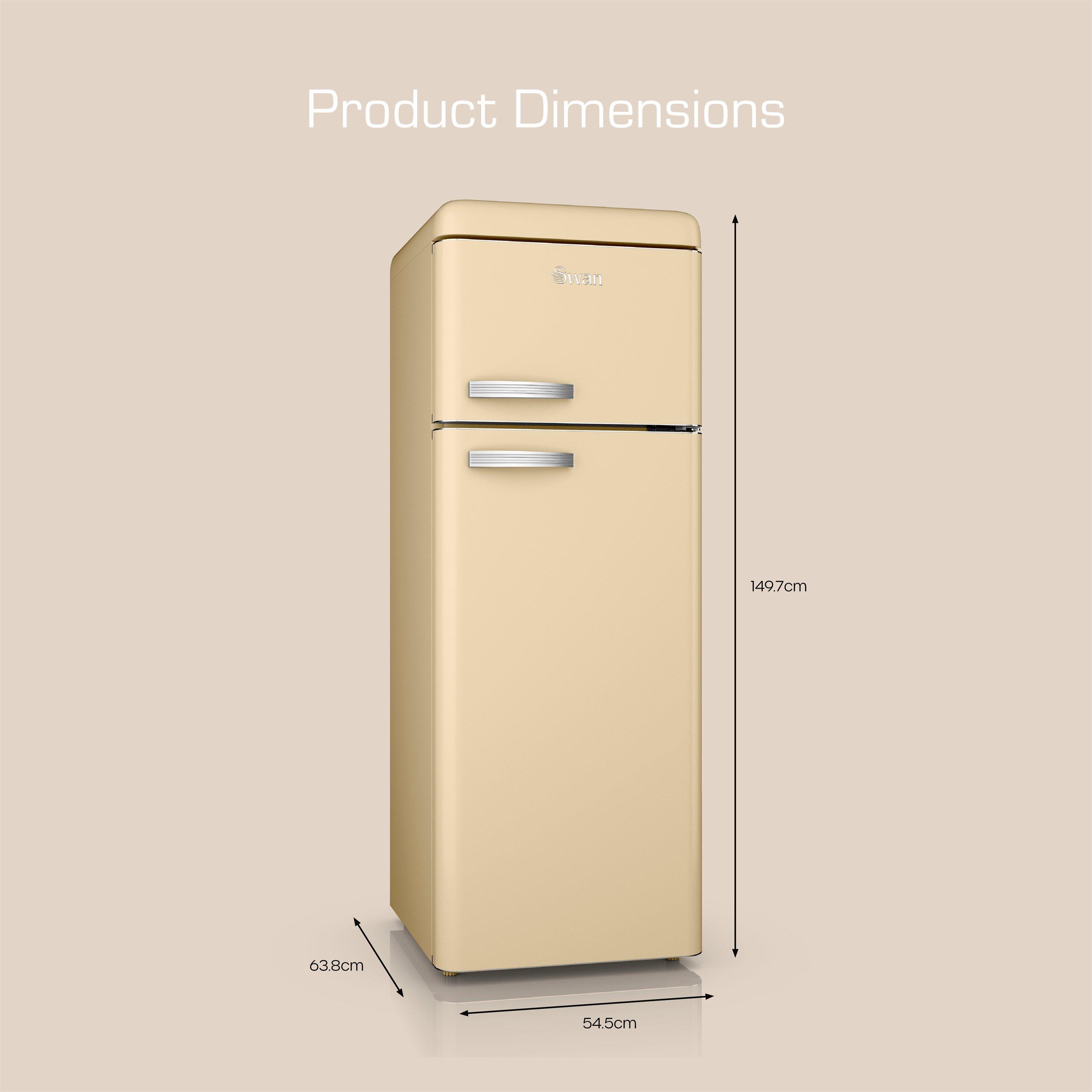 Cream - Swan - Top Mounted Fridge Freezer Cream - 6