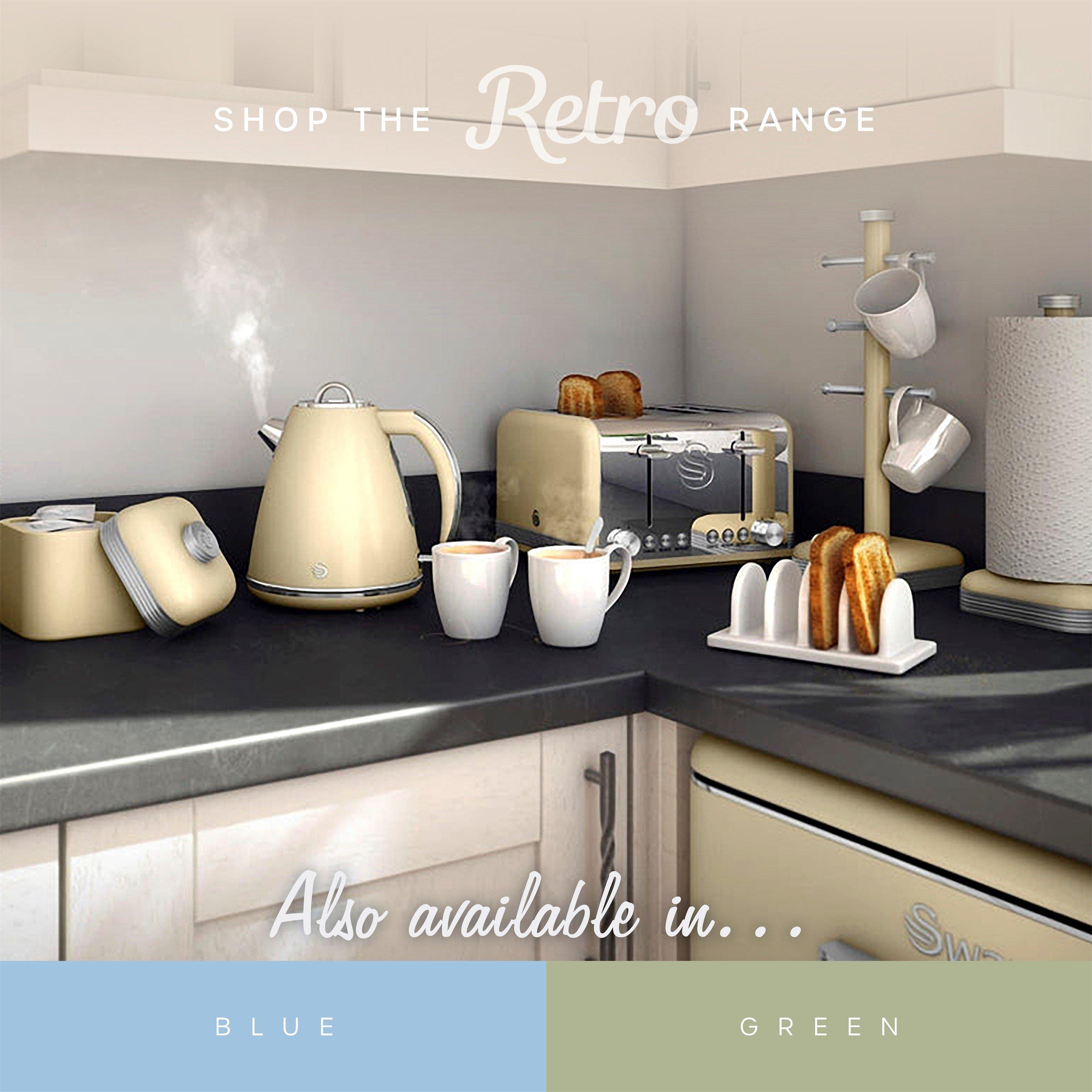 Cream - Swan - Top Mounted Fridge Freezer Cream - 9