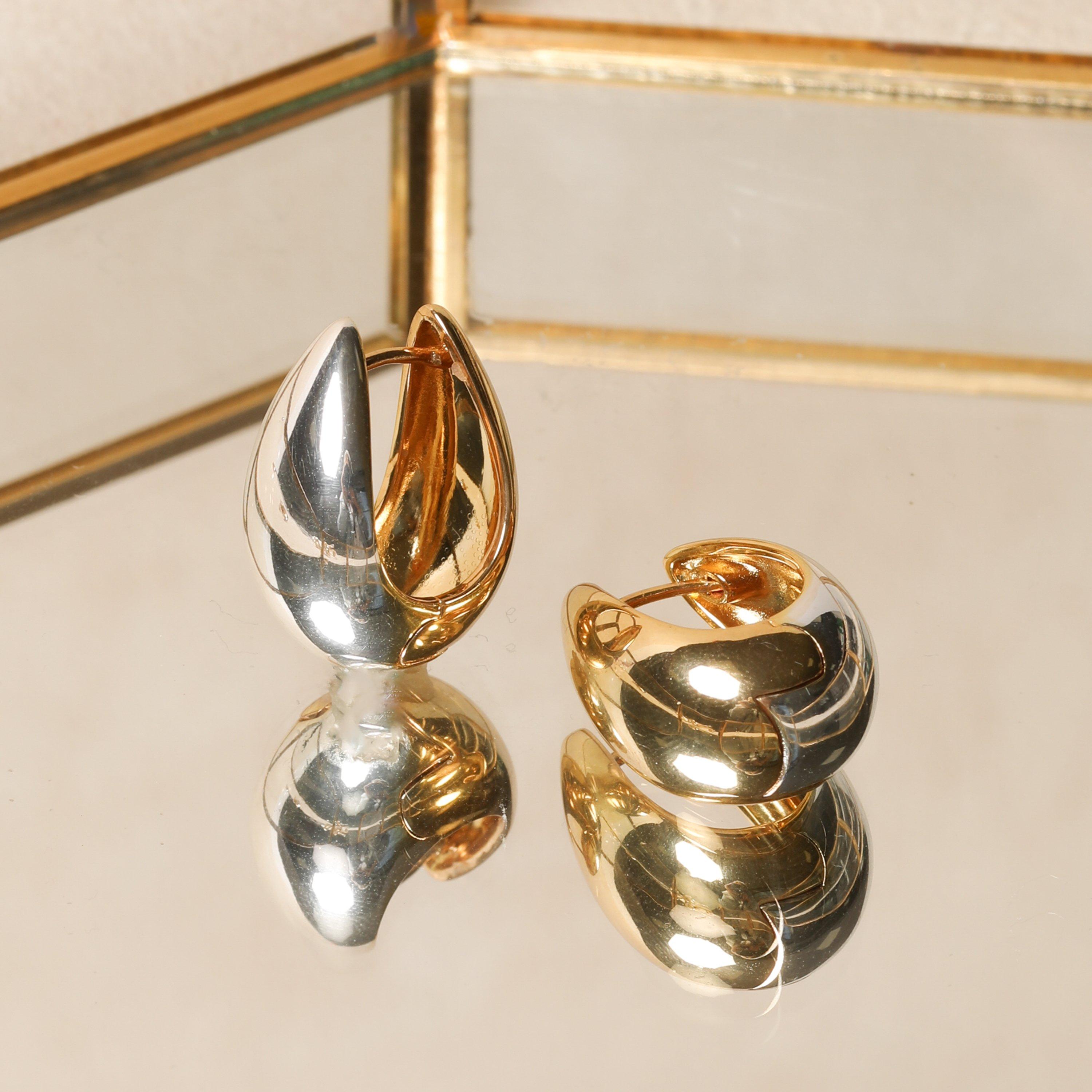 Multi - Jon Richard - Two Tone Hoop Earrings - 2